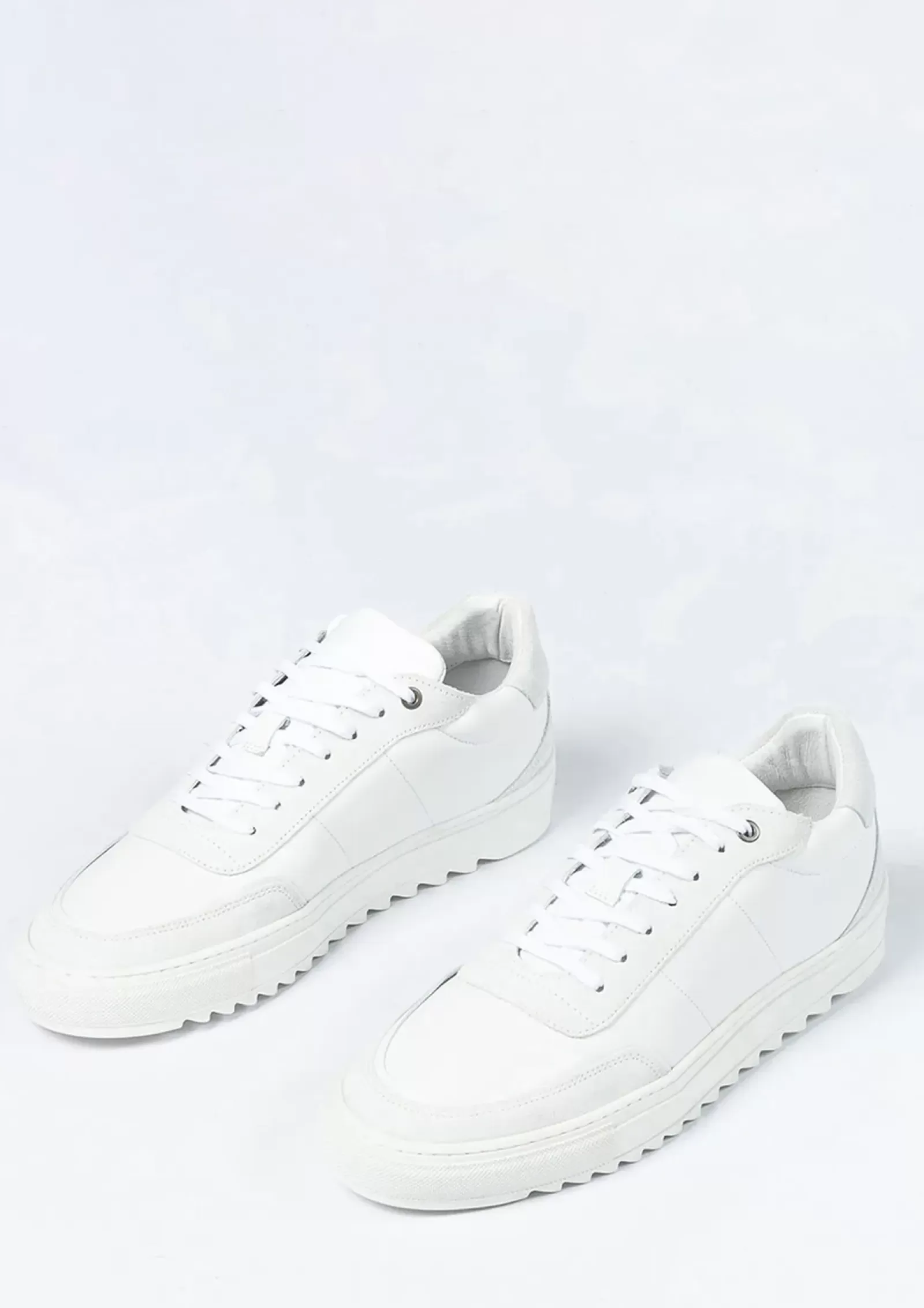 Hommes Sacha Baskets<Baskets Avec Details En Daim - Blanc