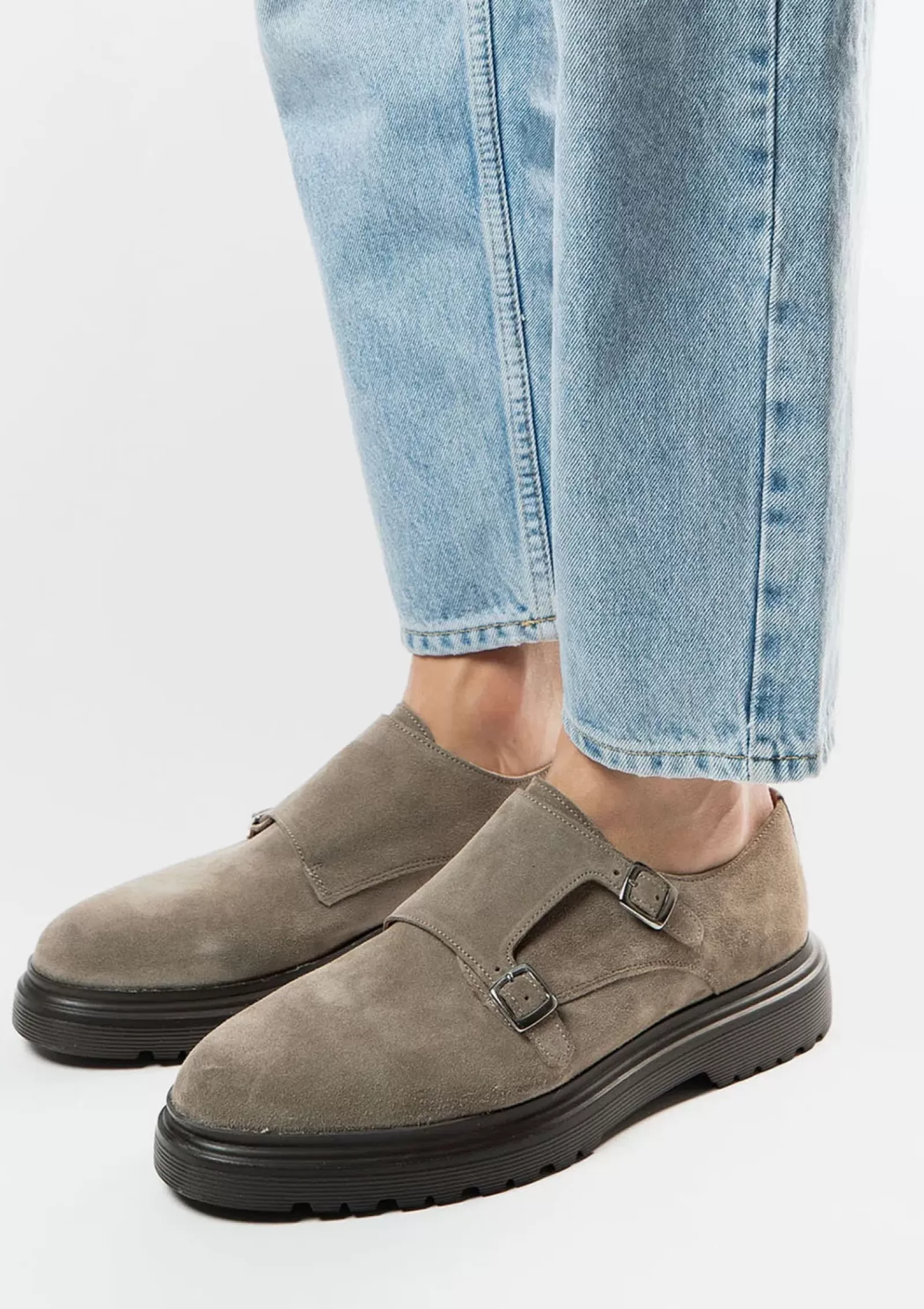 Hommes Sacha Chaussures À Boucle<Baskets Chunky A Boucles - Taupe