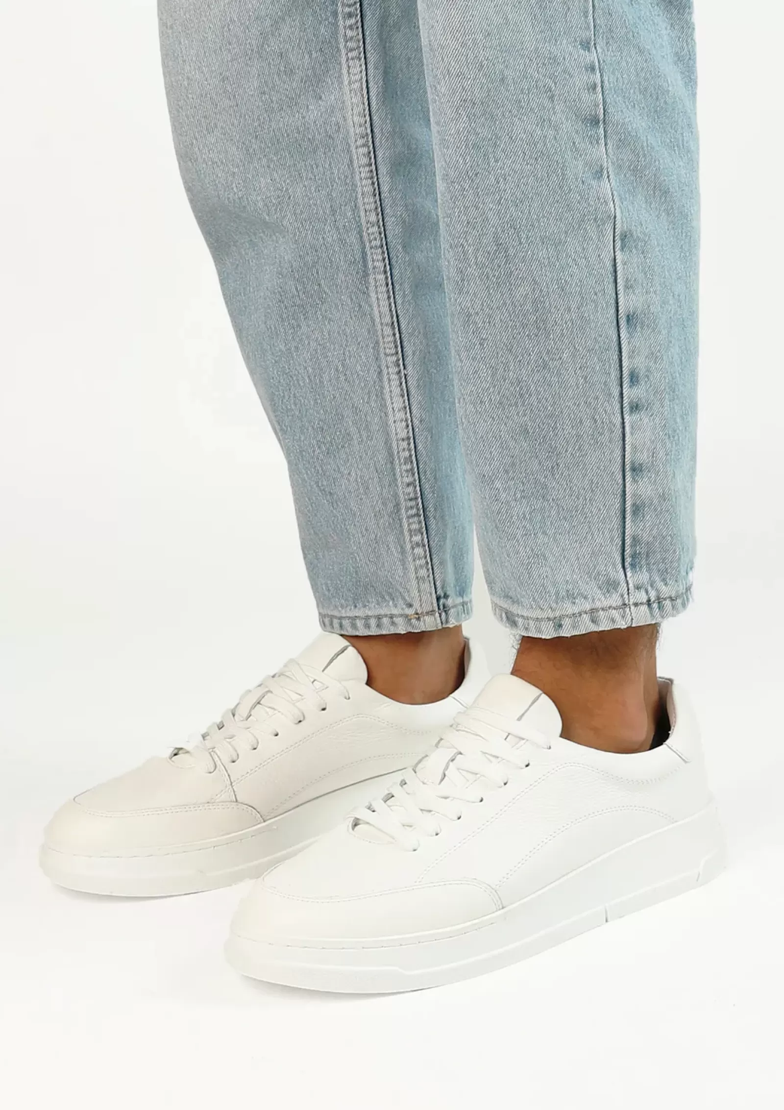 Hommes Sacha Baskets<Baskets En Cuir - Blanc