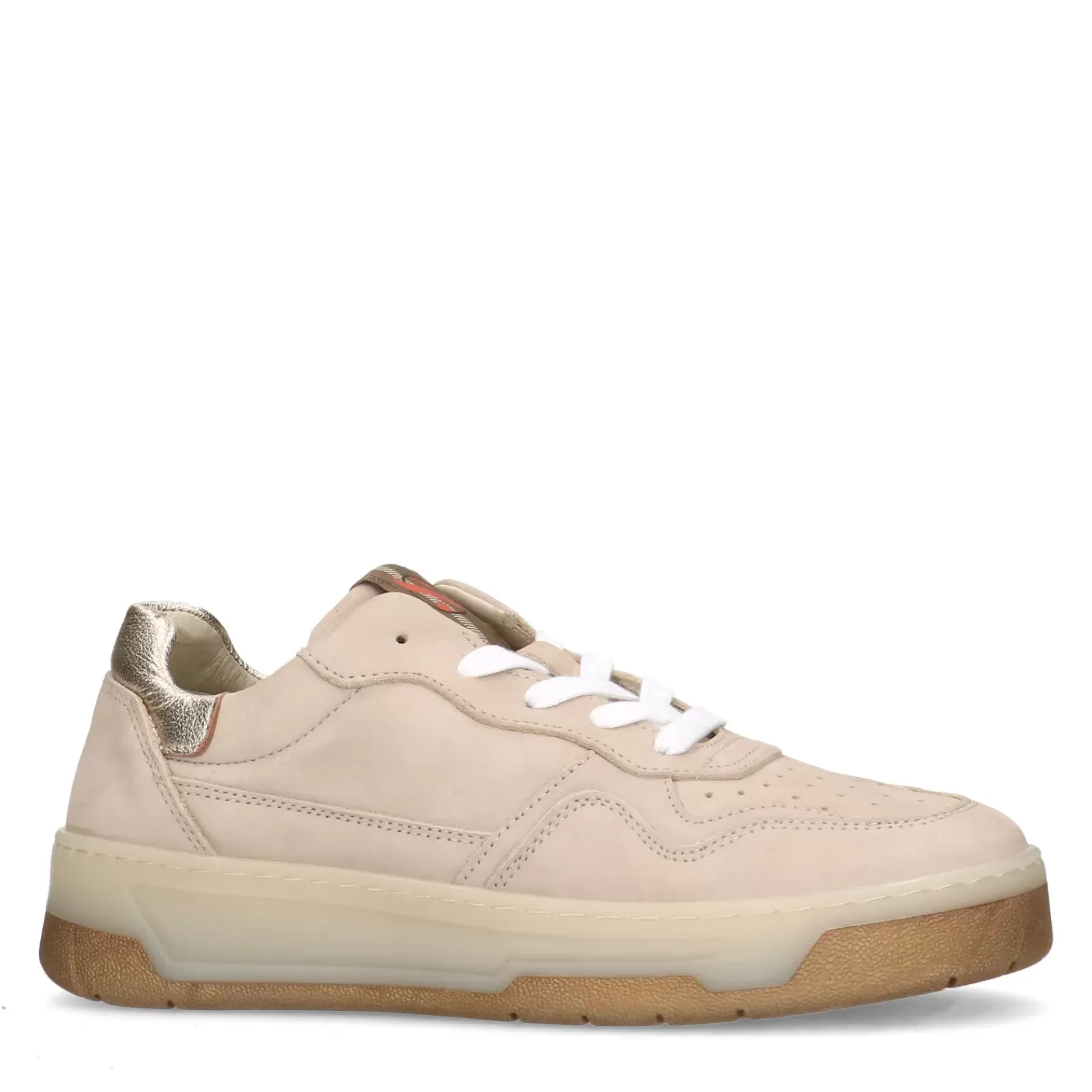 Femmes Sacha Baskets<Baskets En Cuir Avec Details - Beige