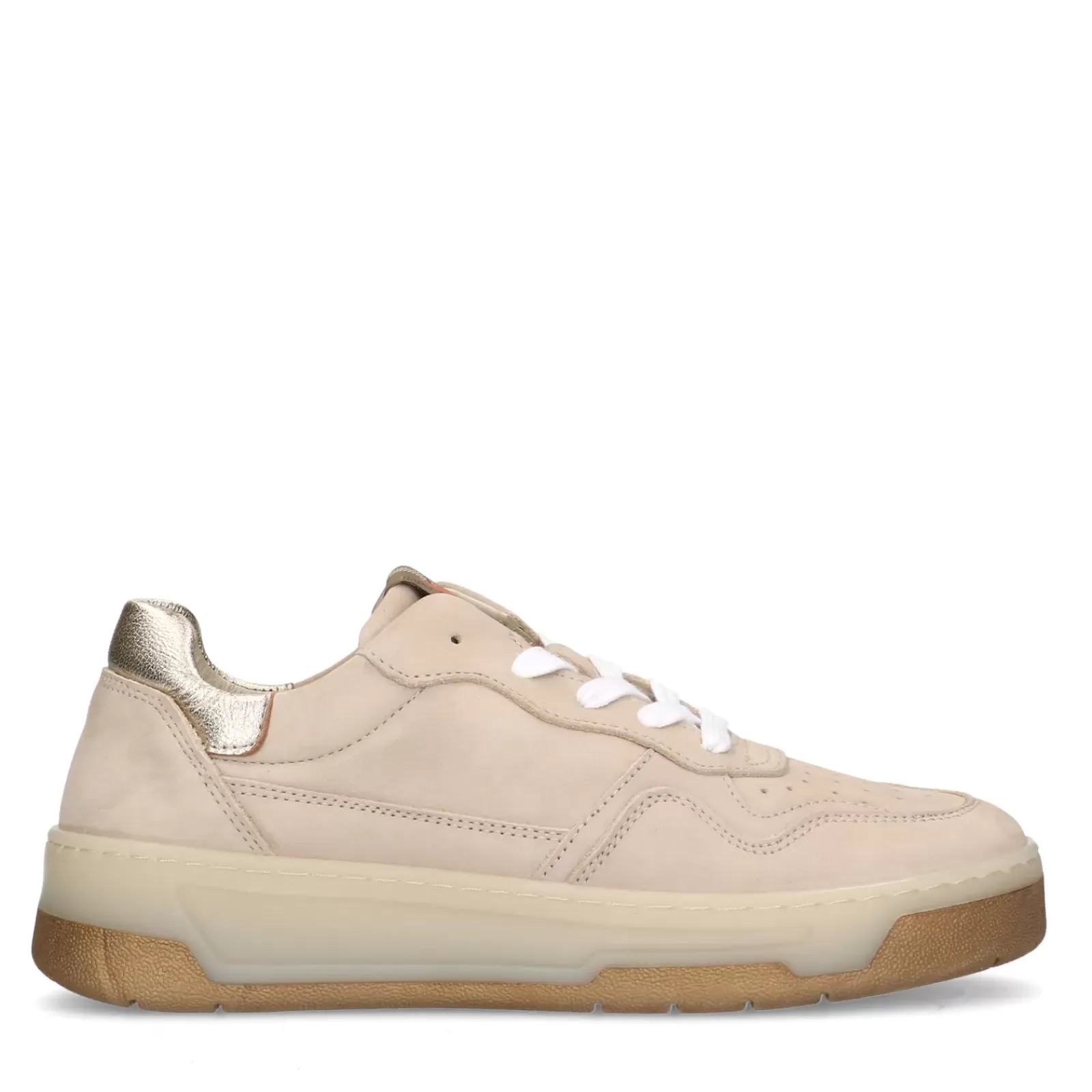 Femmes Sacha Baskets<Baskets En Cuir Avec Details - Beige