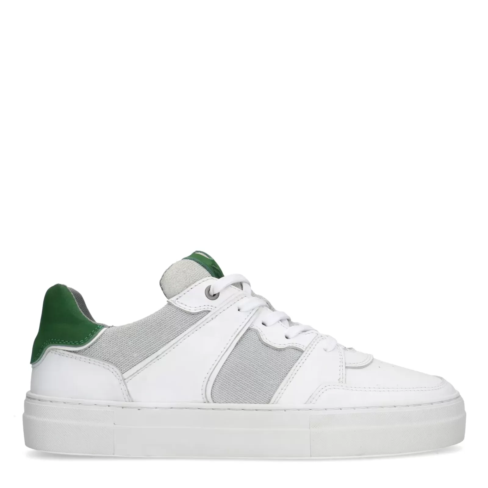 Hommes Sacha Baskets<Baskets En Cuir Avec Details - Blanc