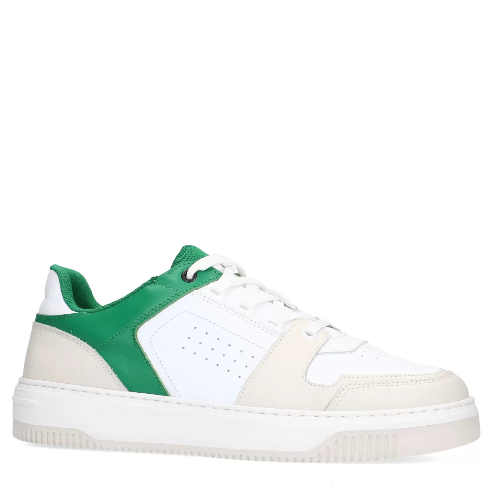 Hommes Sacha Baskets<Baskets En Cuir Avec Details - Blanc