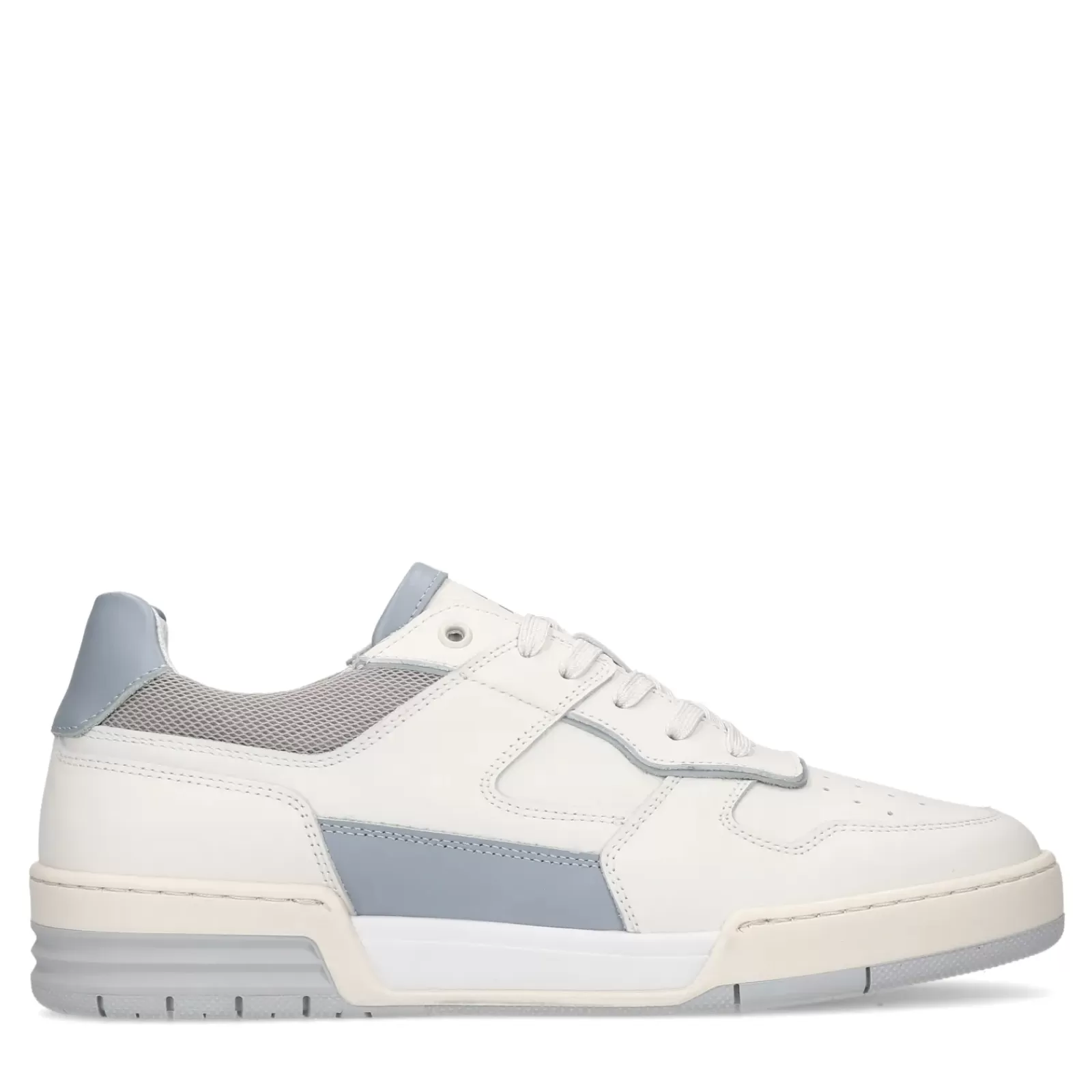 Hommes Sacha Baskets<Baskets En Cuir Avec Details - Blanc