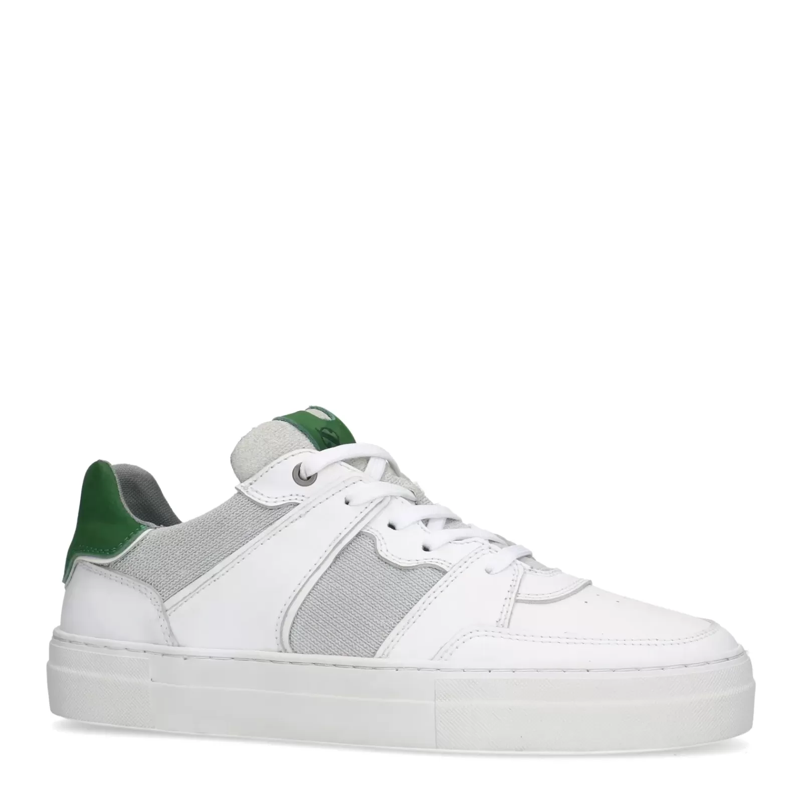 Hommes Sacha Baskets<Baskets En Cuir Avec Details - Blanc