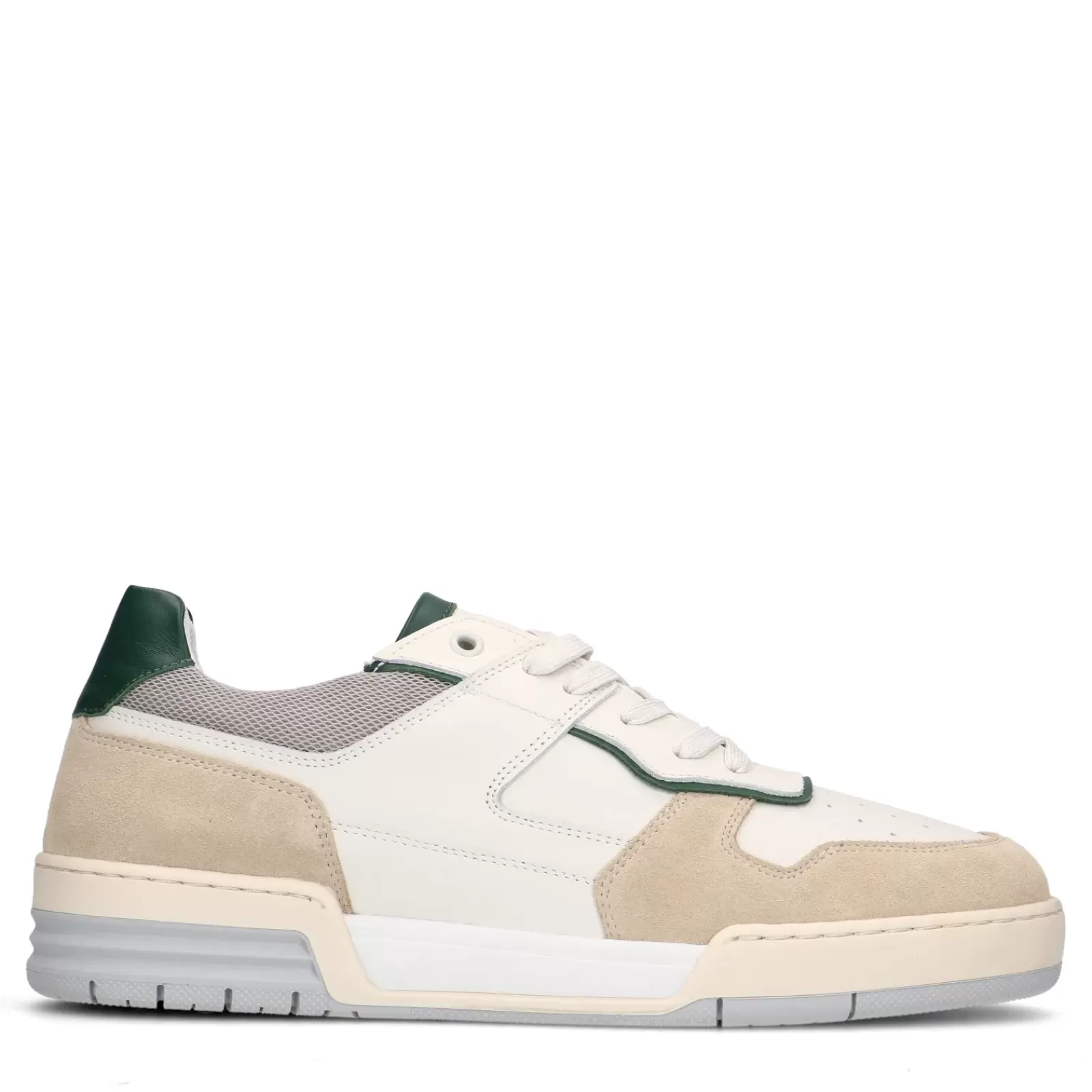 Hommes Sacha Baskets<Baskets En Cuir Avec Details - Blanc