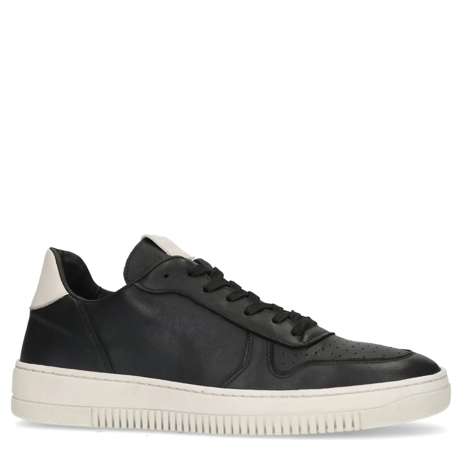 Hommes Sacha Baskets<Baskets En Cuir Avec Details - Noir