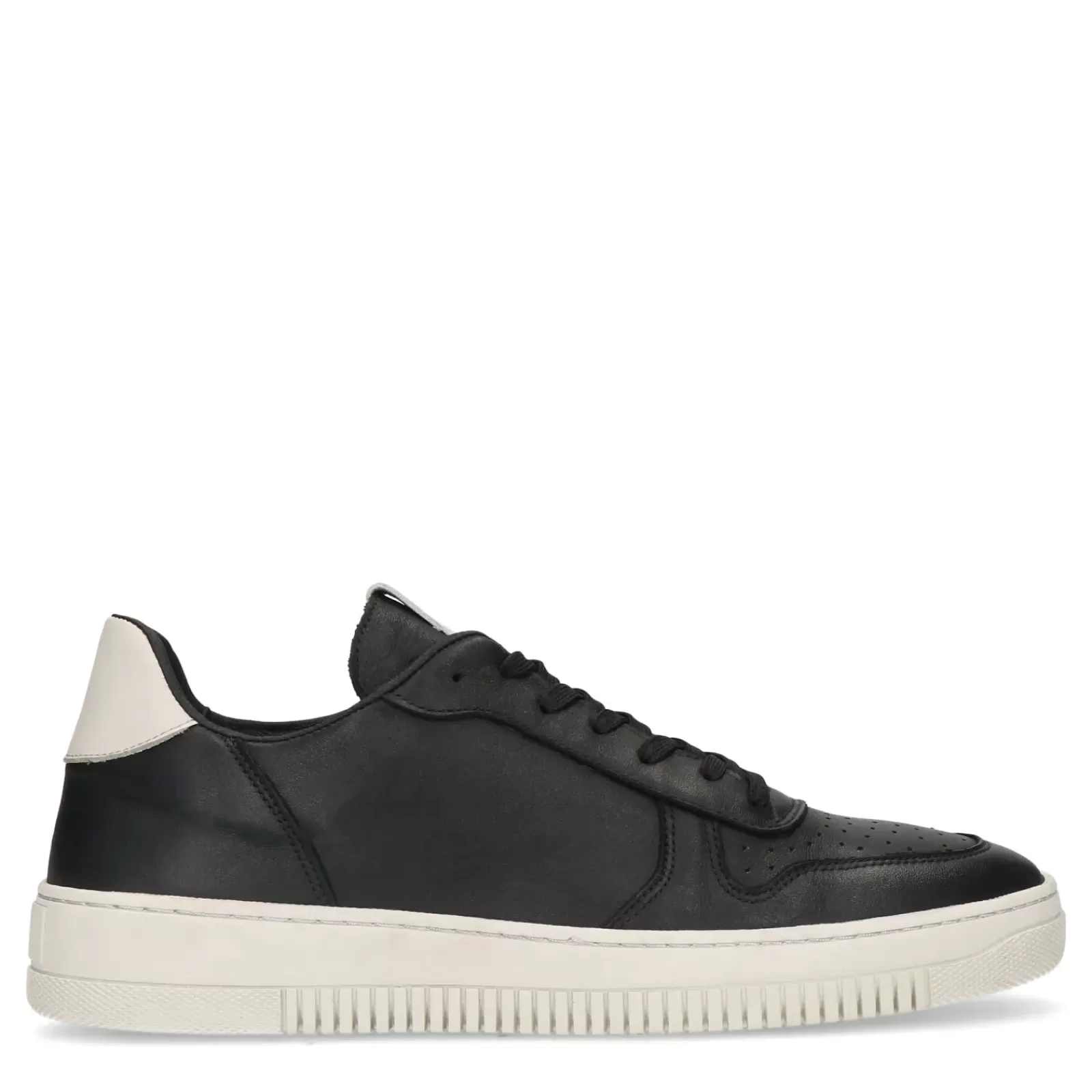 Hommes Sacha Baskets<Baskets En Cuir Avec Details - Noir