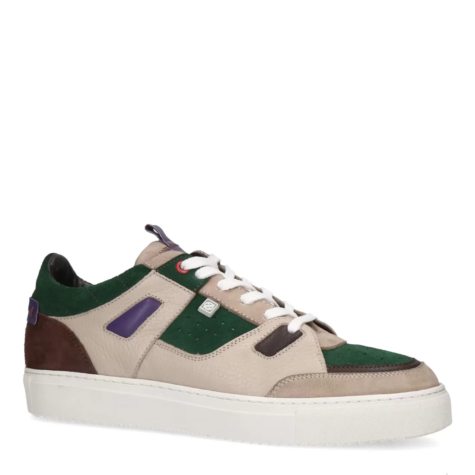 Hommes Sacha Baskets<Baskets En Cuir Avec Details En Daim - Beige