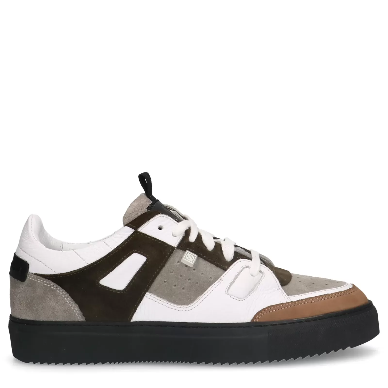 Hommes Sacha Baskets<Baskets En Cuir Avec Details En Daim - Blanc