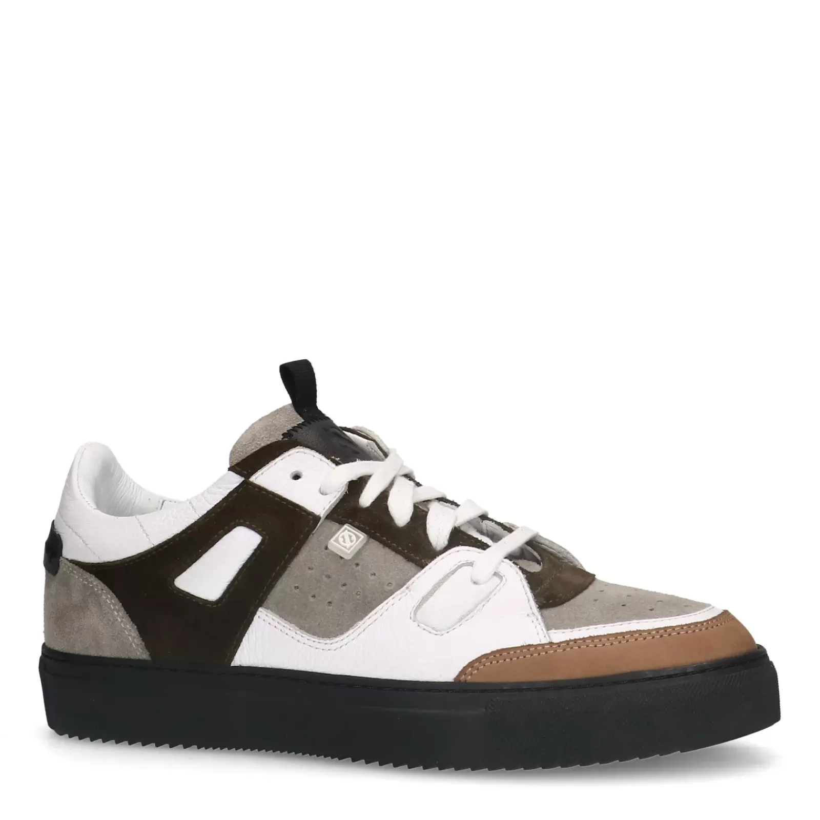 Hommes Sacha Baskets<Baskets En Cuir Avec Details En Daim - Blanc