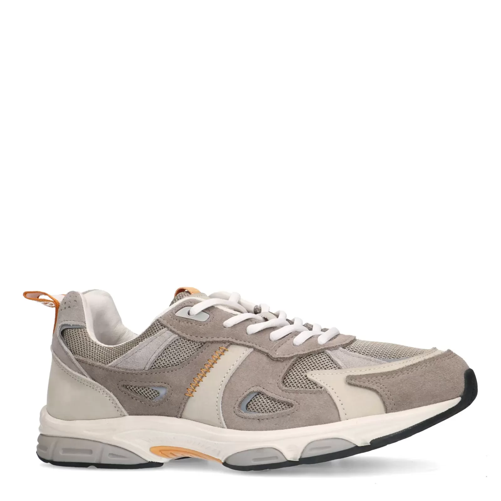 Hommes Sacha Baskets<Baskets En Cuir Avec Details En Daim - Gris