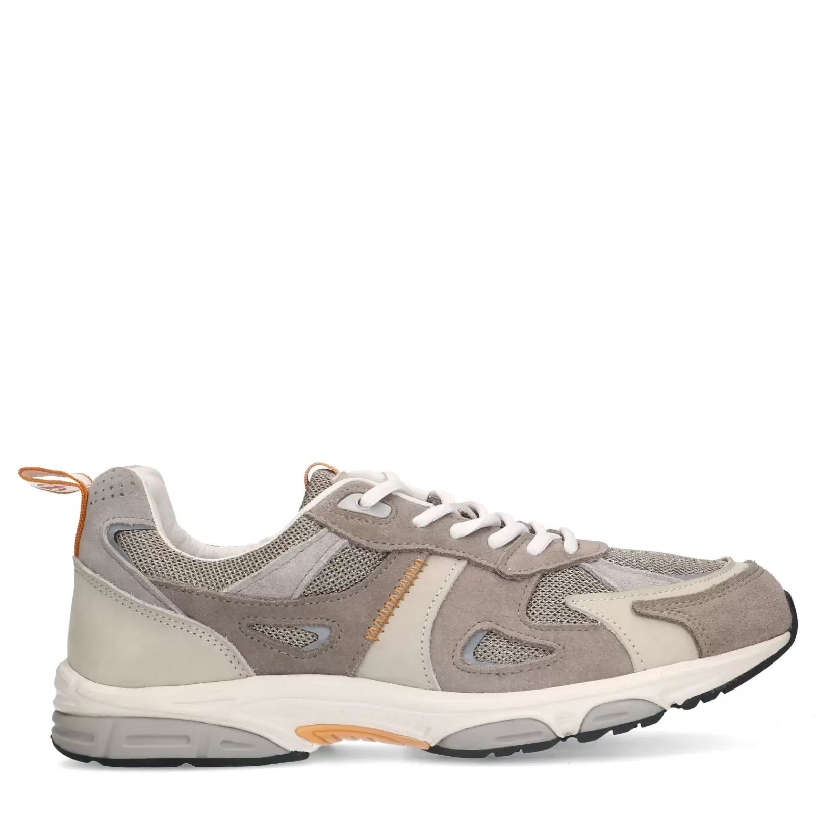 Hommes Sacha Baskets<Baskets En Cuir Avec Details En Daim - Gris