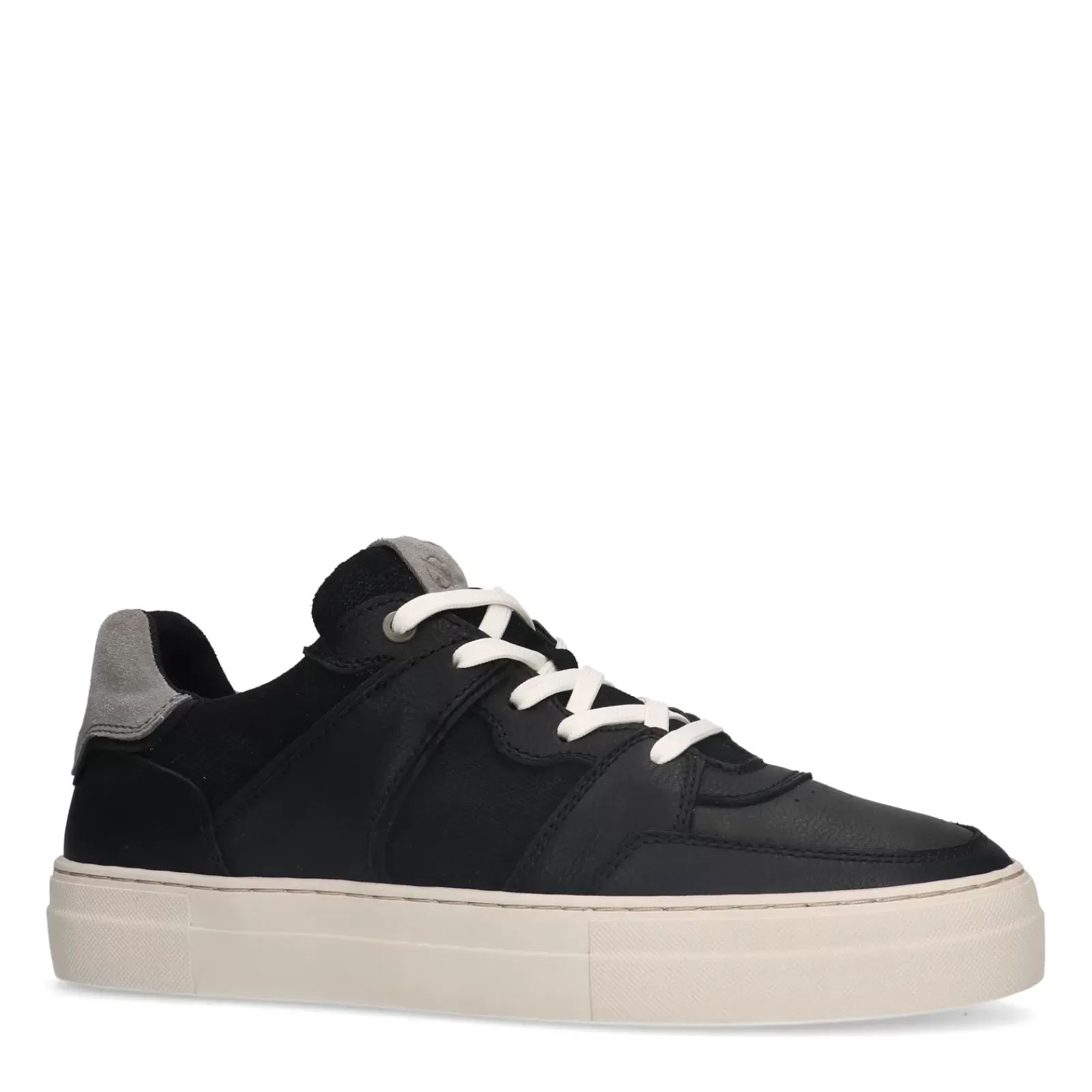 Hommes Sacha Baskets<Baskets En Cuir Avec Details En Daim - Noir