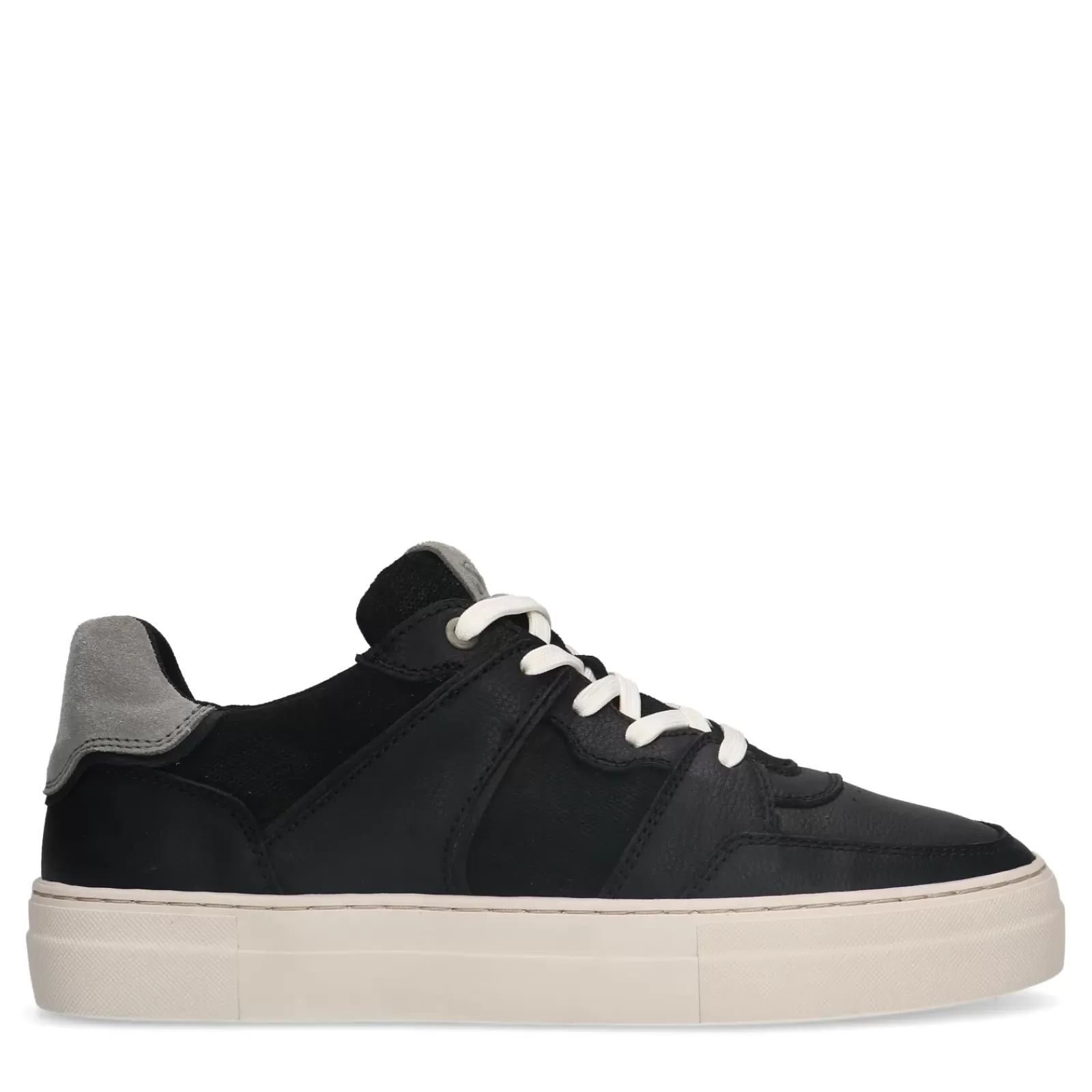 Hommes Sacha Baskets<Baskets En Cuir Avec Details En Daim - Noir