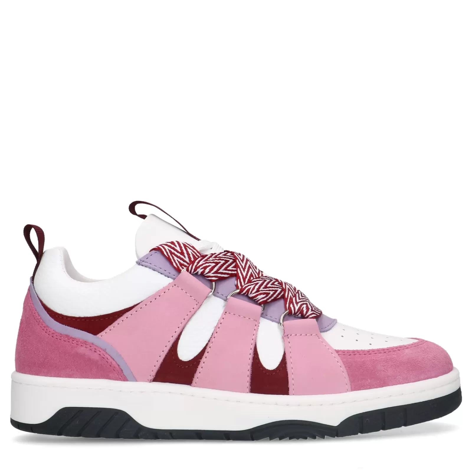 Femmes Sacha Baskets<Baskets En Daim Avec Gros Lacets - Rose