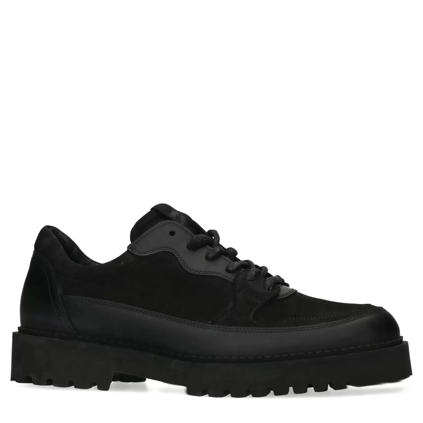 Hommes Sacha Baskets<Baskets En Daim Avec Grosse Semelle - Noir