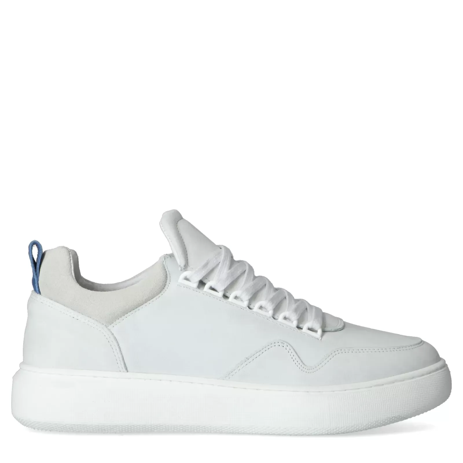 Hommes Sacha Baskets<Baskets En Nubuck Avec Detail - Blanc