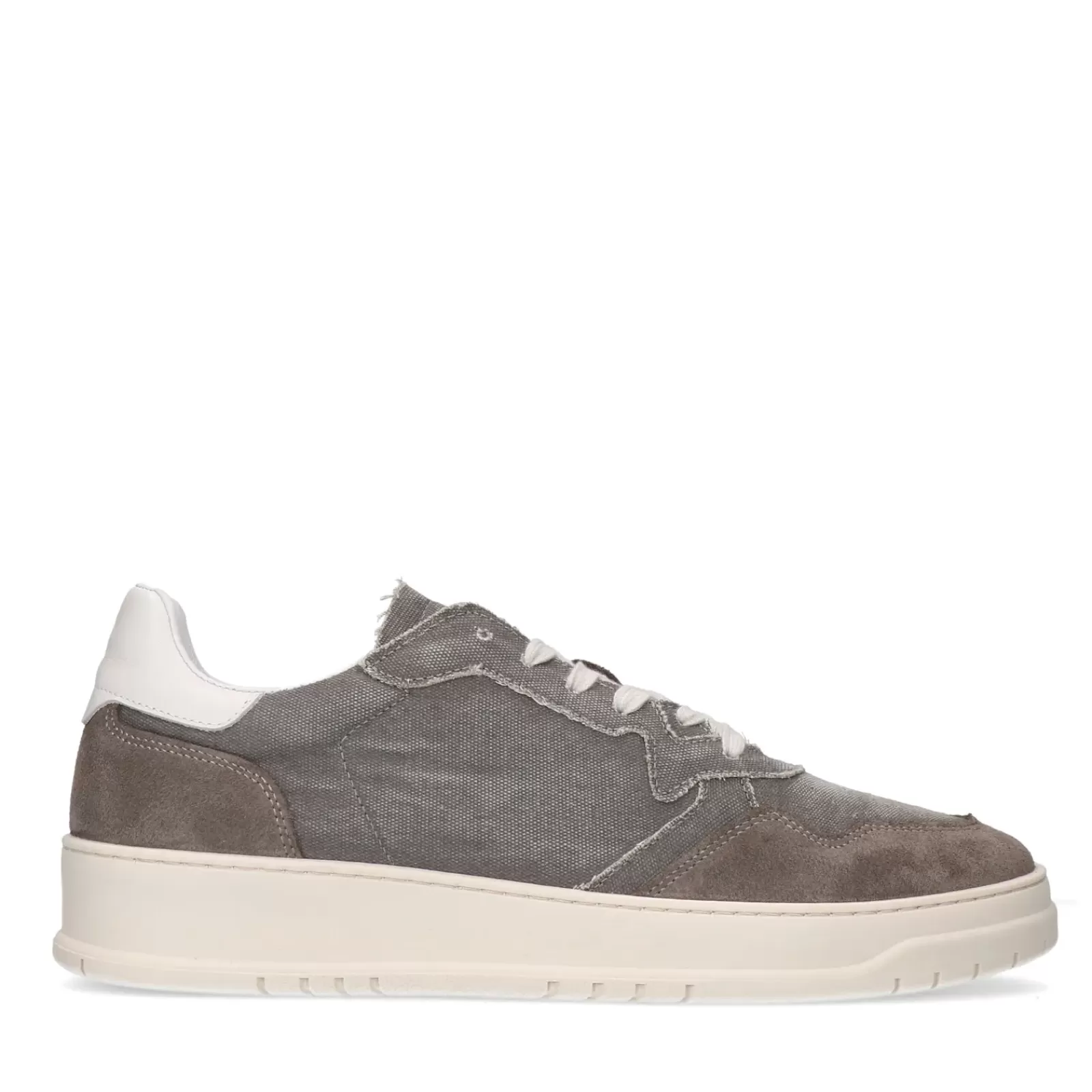 Hommes Sacha Baskets<Baskets En Toile Avec Details En Daim - Gris