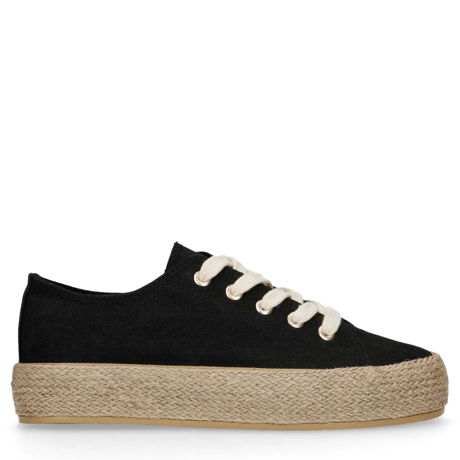 Femmes Sacha Baskets<Baskets En Toile Avec Semelle En Corde - Bleu Fonce