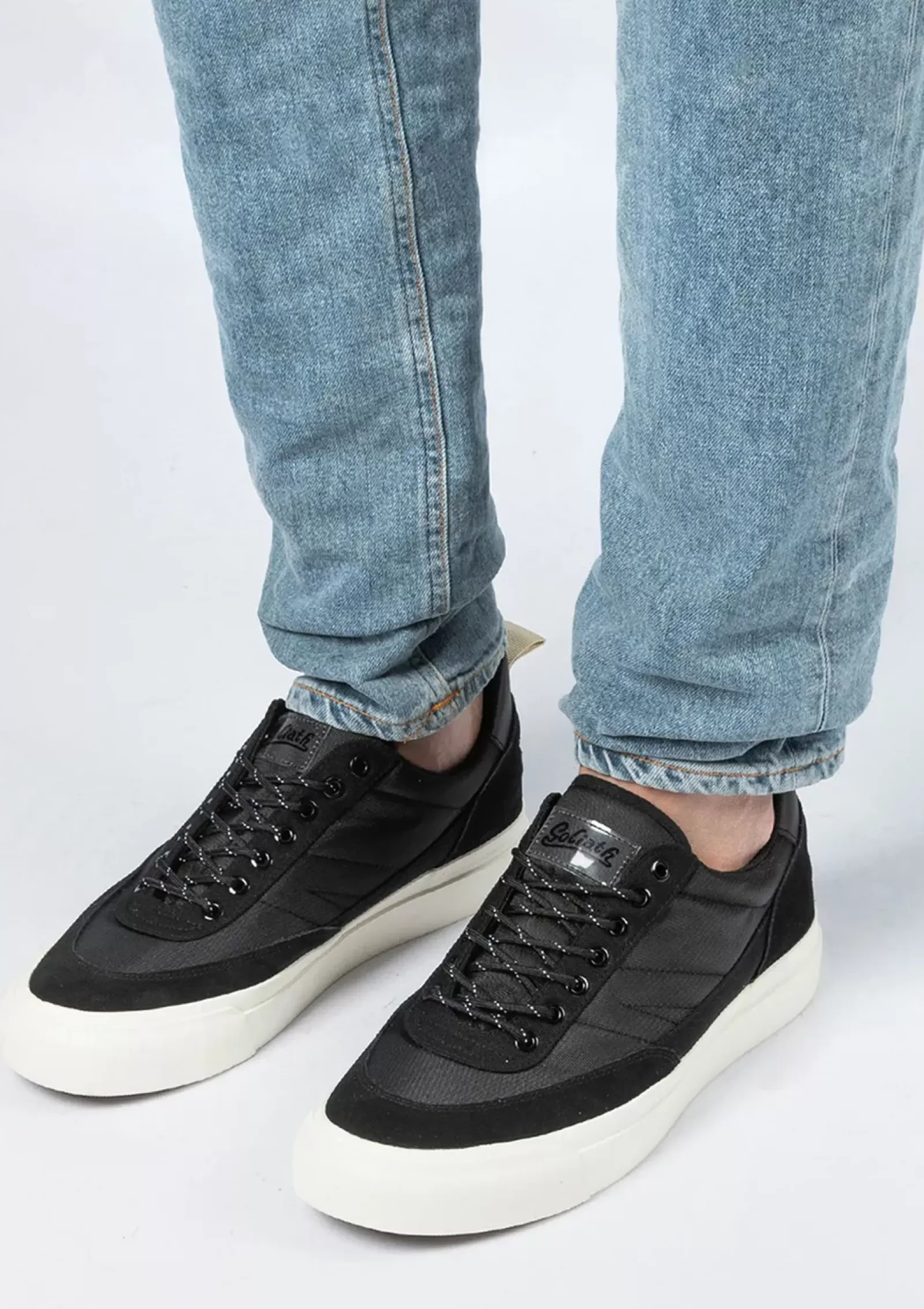 Hommes Sacha Baskets<Baskets Goliath En Nylon Et Daim - Noir