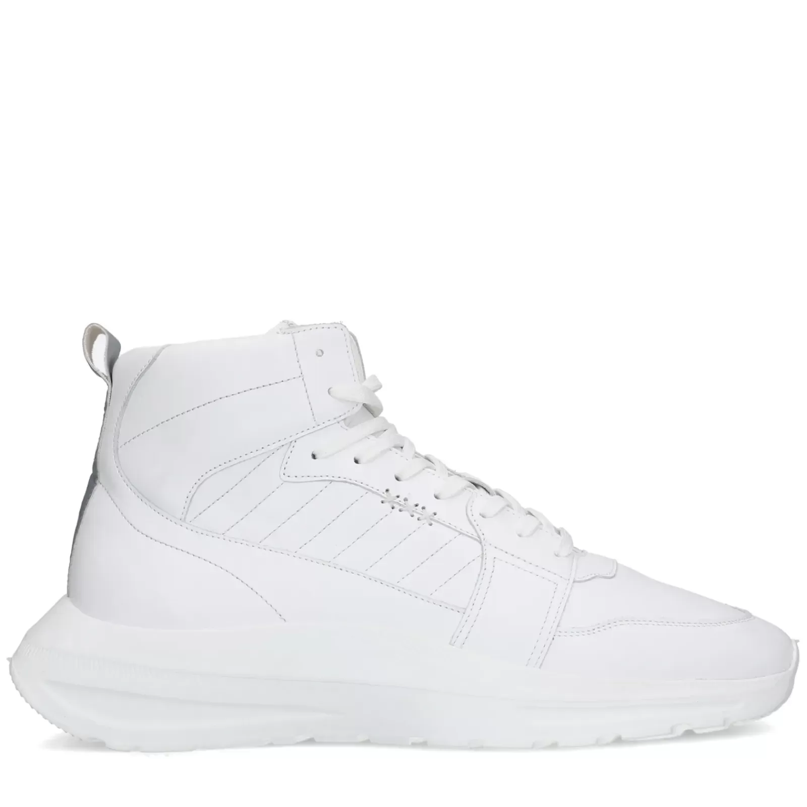 Hommes Sacha Baskets<Baskets Montantes En Cuir - Blanc