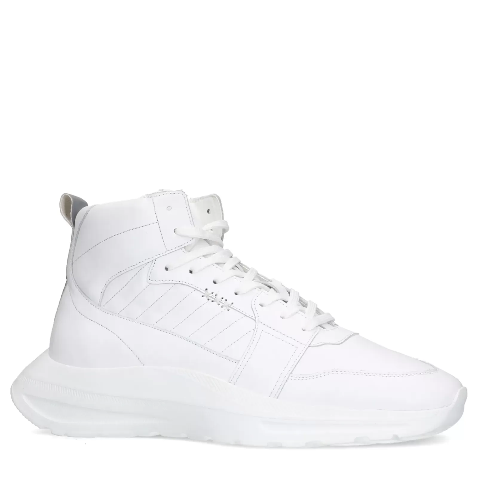 Hommes Sacha Baskets<Baskets Montantes En Cuir - Blanc