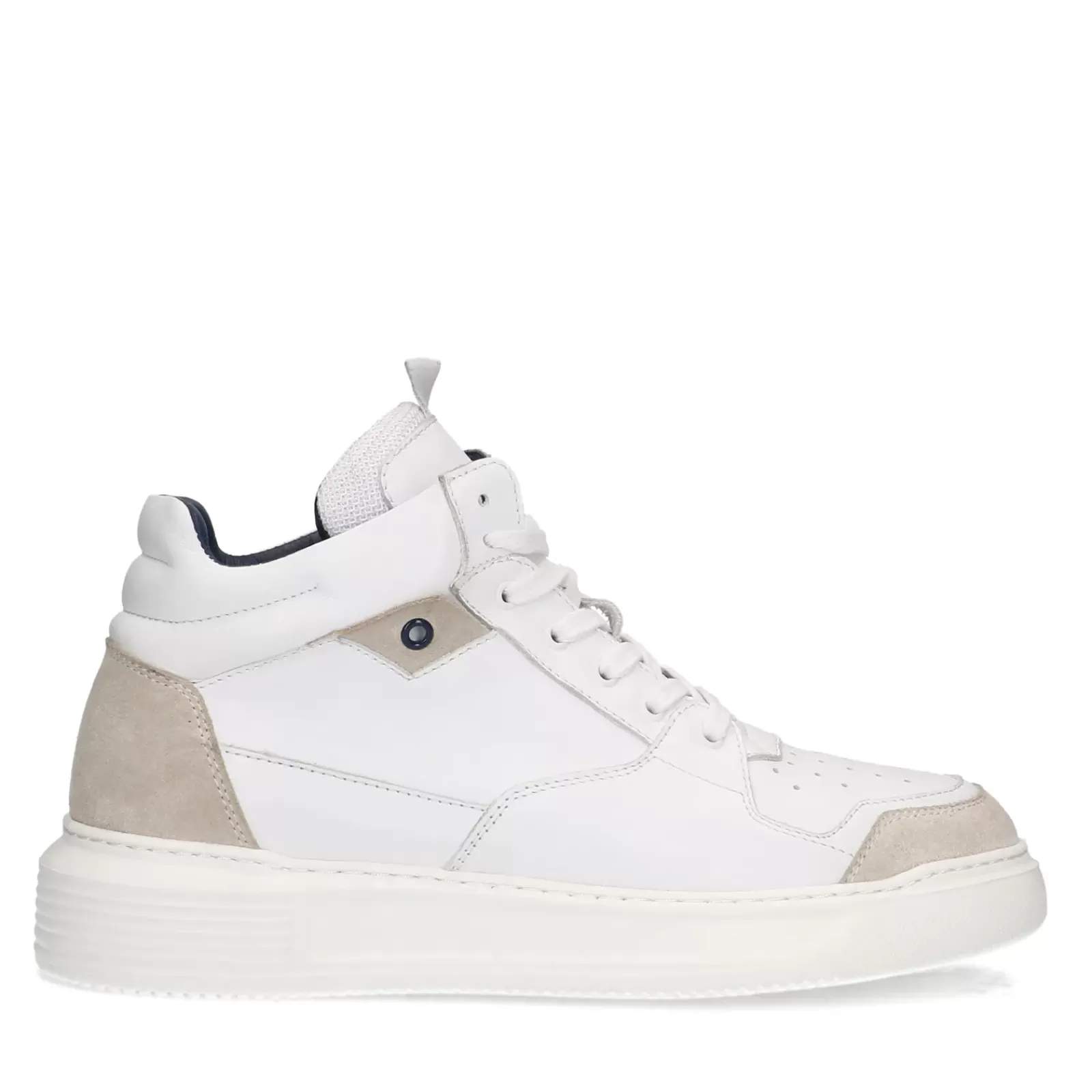 Hommes Sacha Baskets<Baskets Montantes En Cuir - Blanc