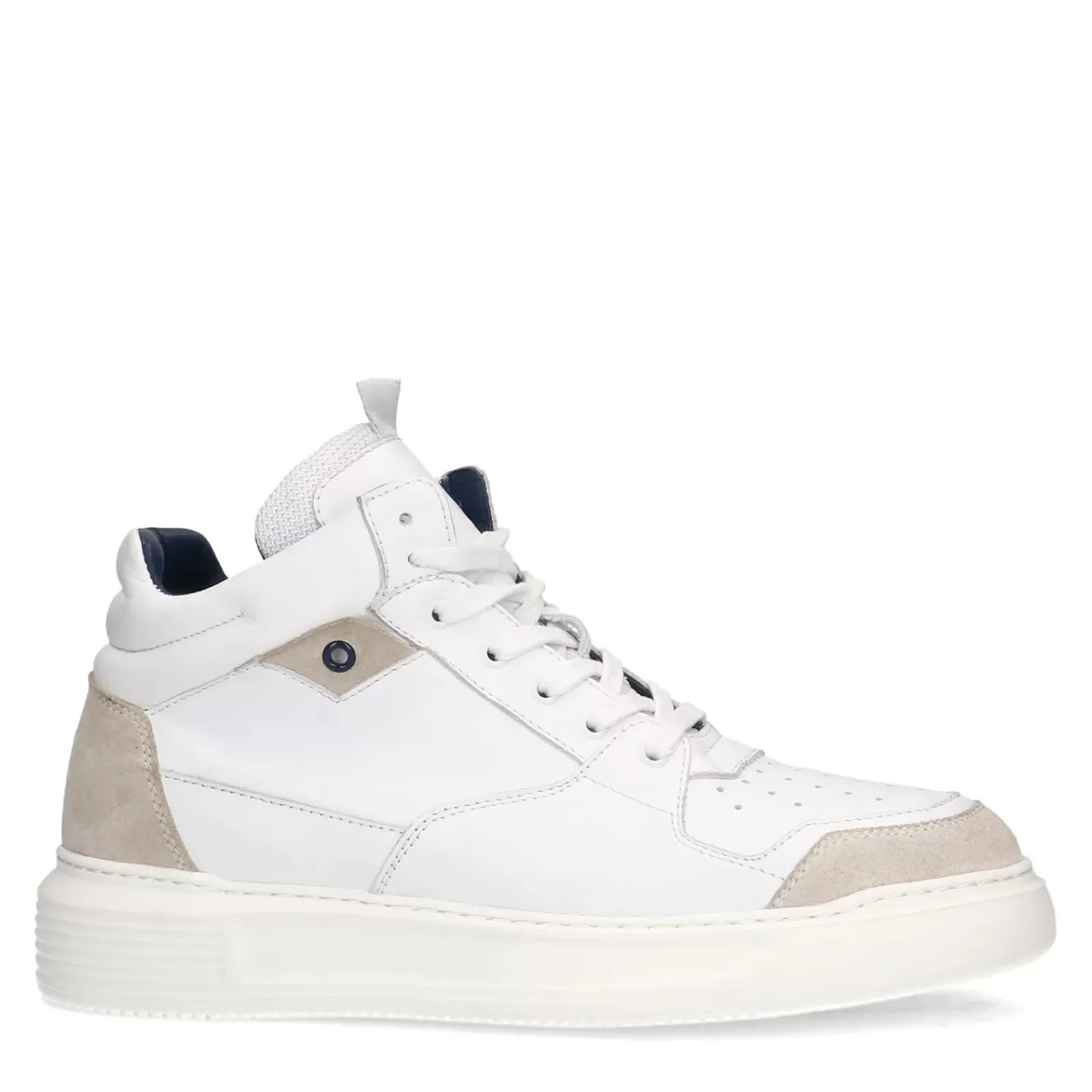 Hommes Sacha Baskets<Baskets Montantes En Cuir - Blanc