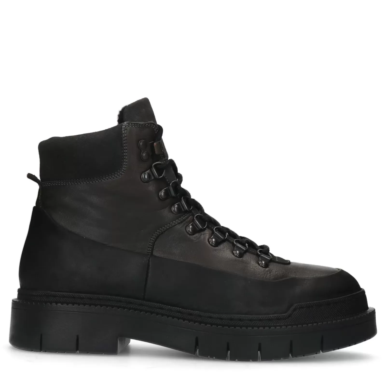 Hommes Sacha Bottes<Boots A Lacets En Cuir - Gris