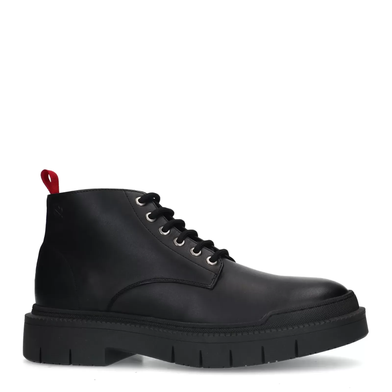 Hommes Sacha Bottes<Boots A Lacets En Cuir - Noir