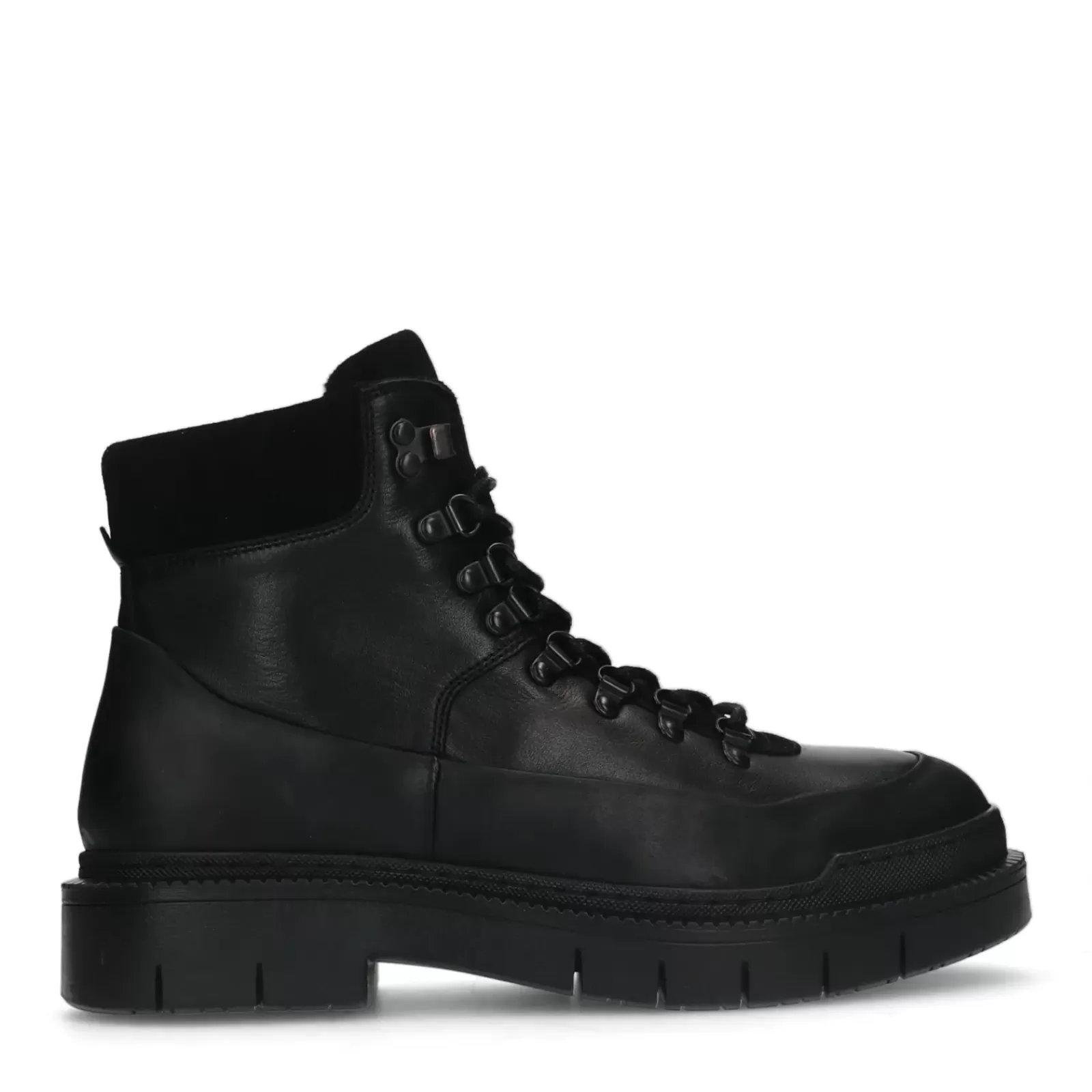 Hommes Sacha Bottes<Boots A Lacets En Cuir - Noir