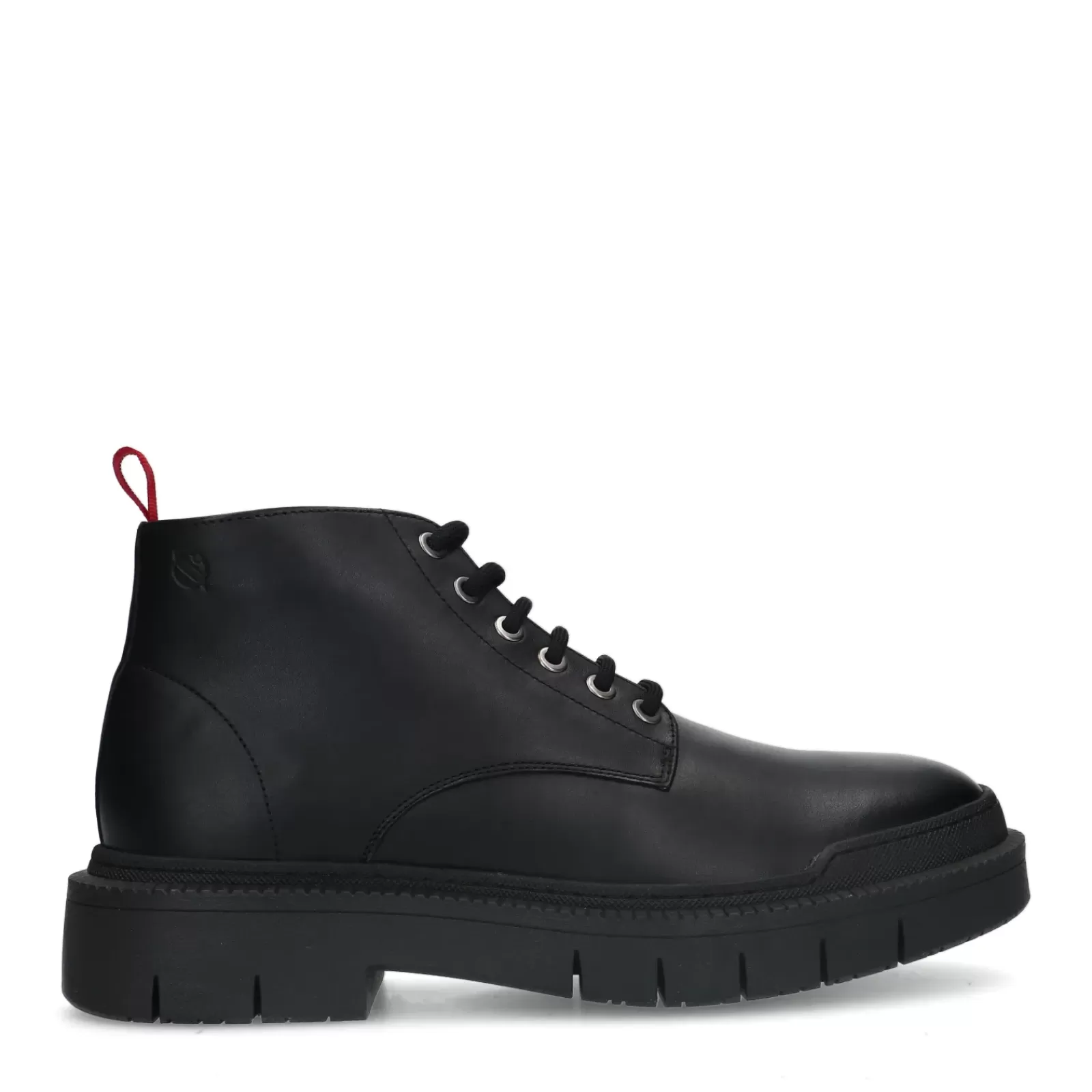 Hommes Sacha Bottes<Boots A Lacets En Cuir - Noir