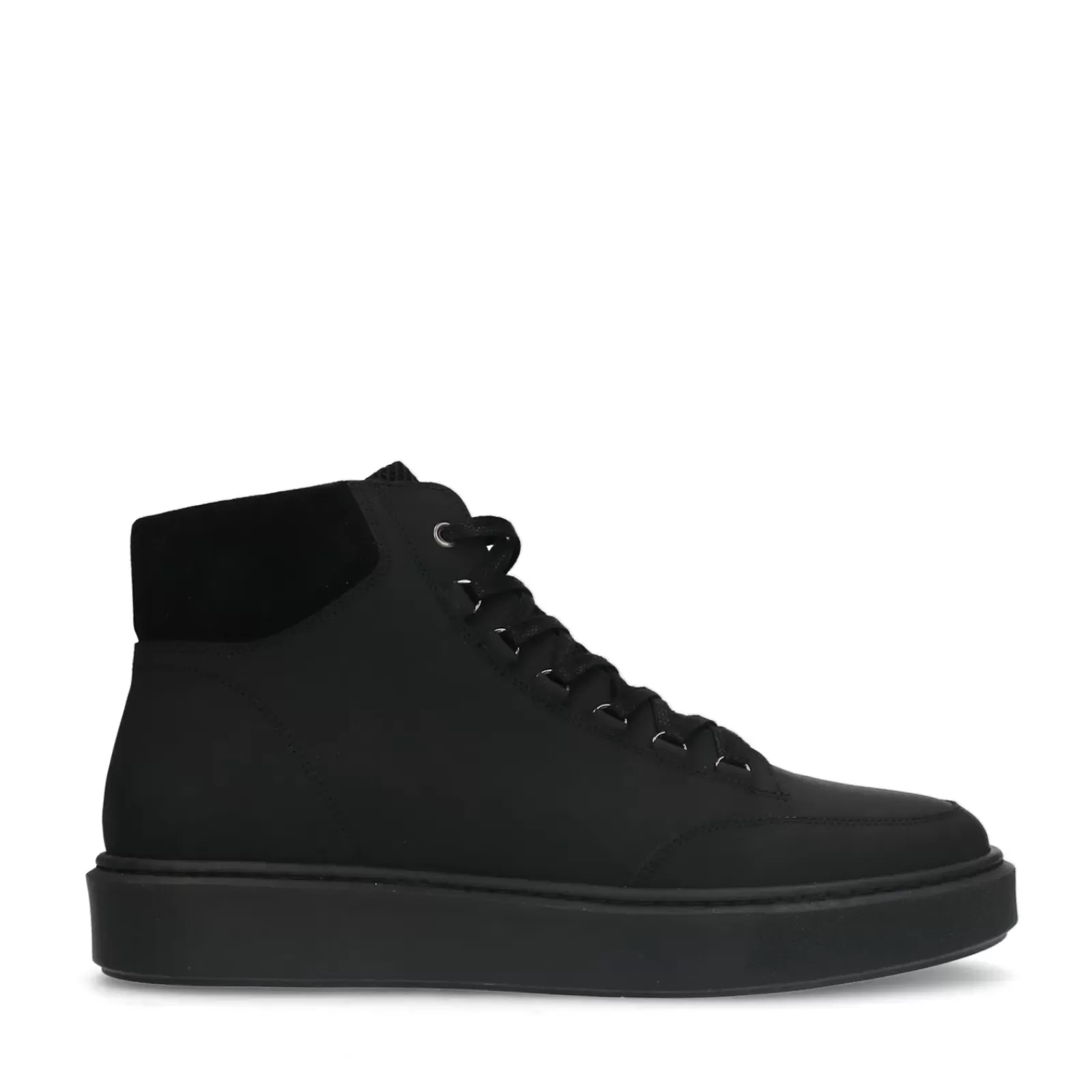 Hommes Sacha Bottes<Boots A Lacets En Cuir - Noir