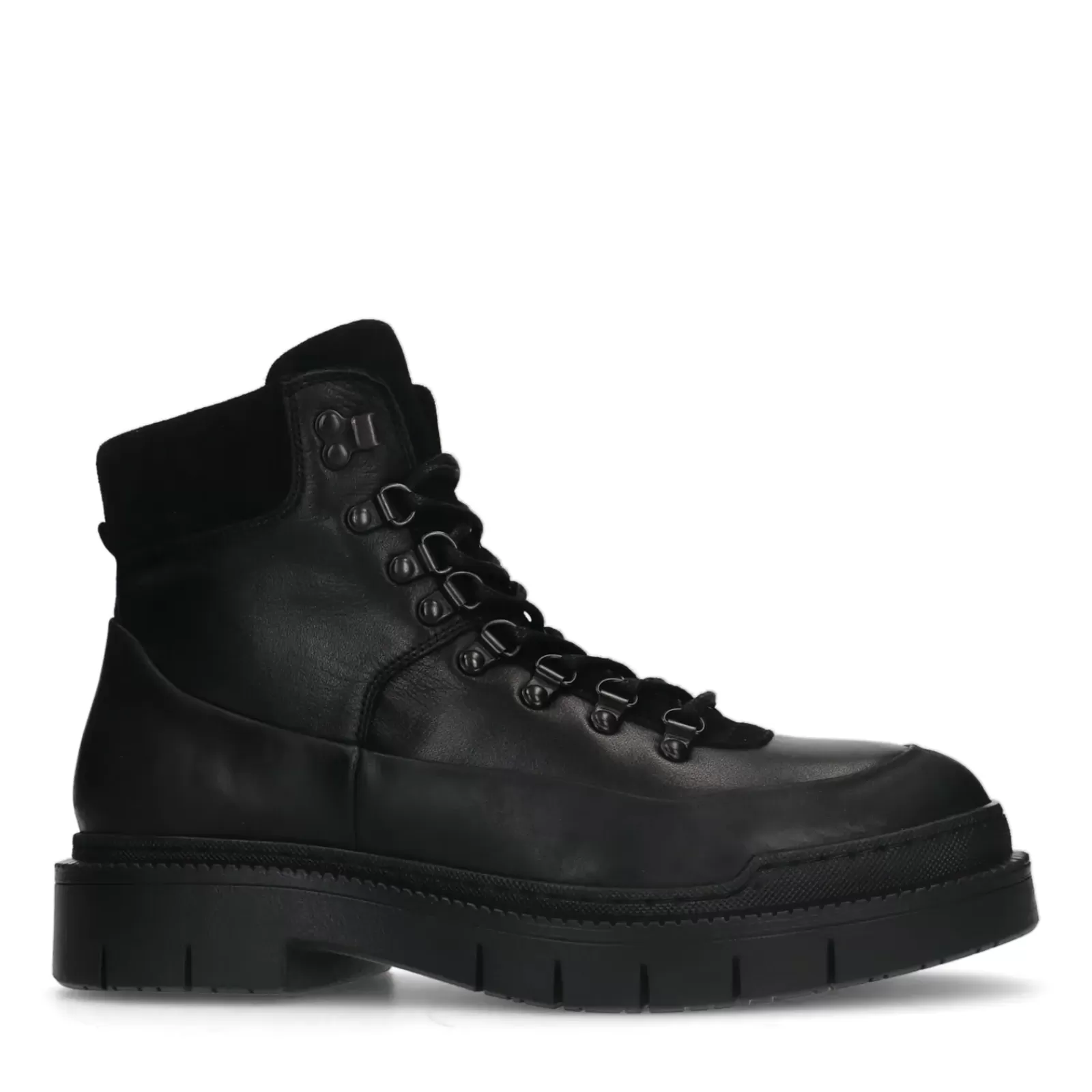 Hommes Sacha Bottes<Boots A Lacets En Cuir - Noir