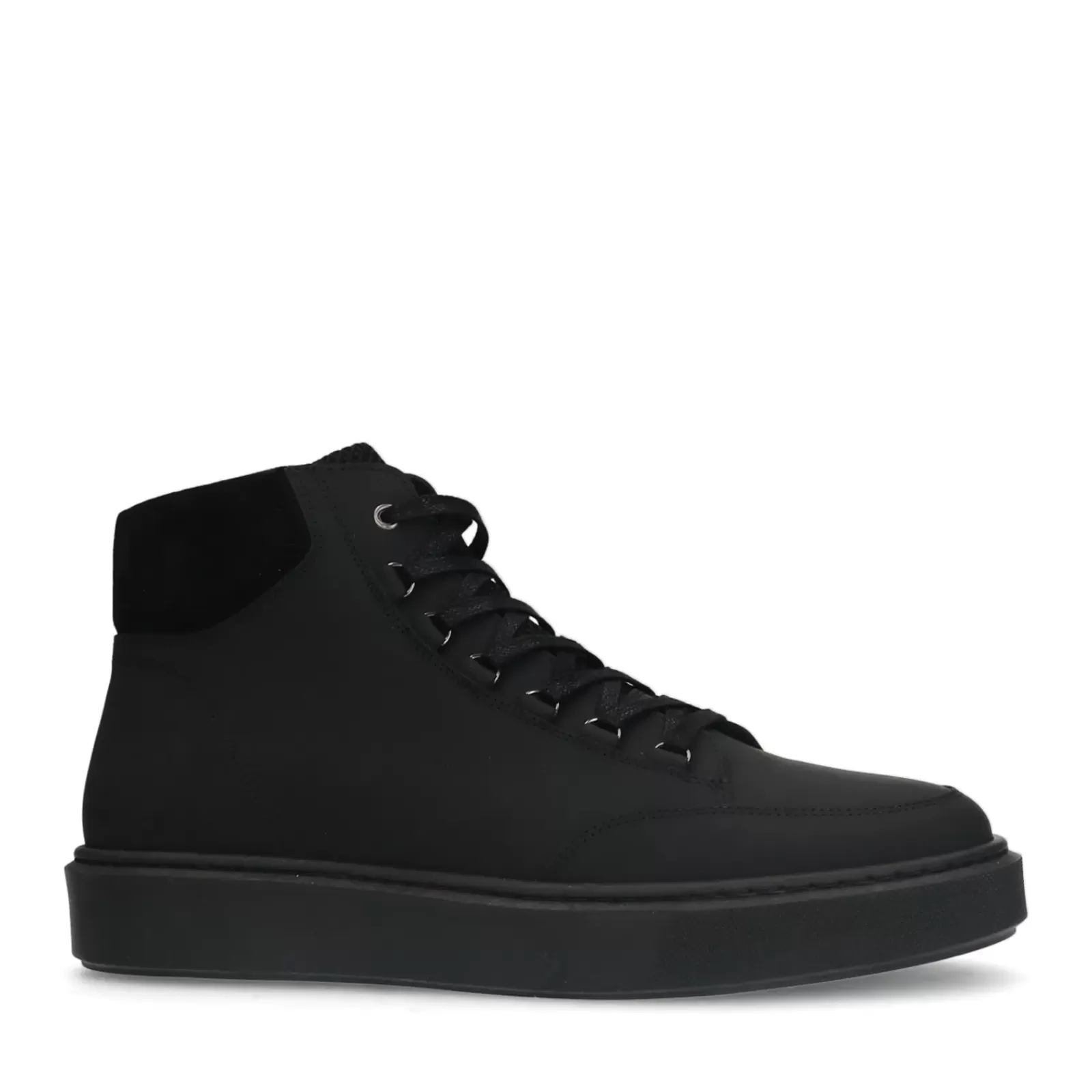 Hommes Sacha Bottes<Boots A Lacets En Cuir - Noir