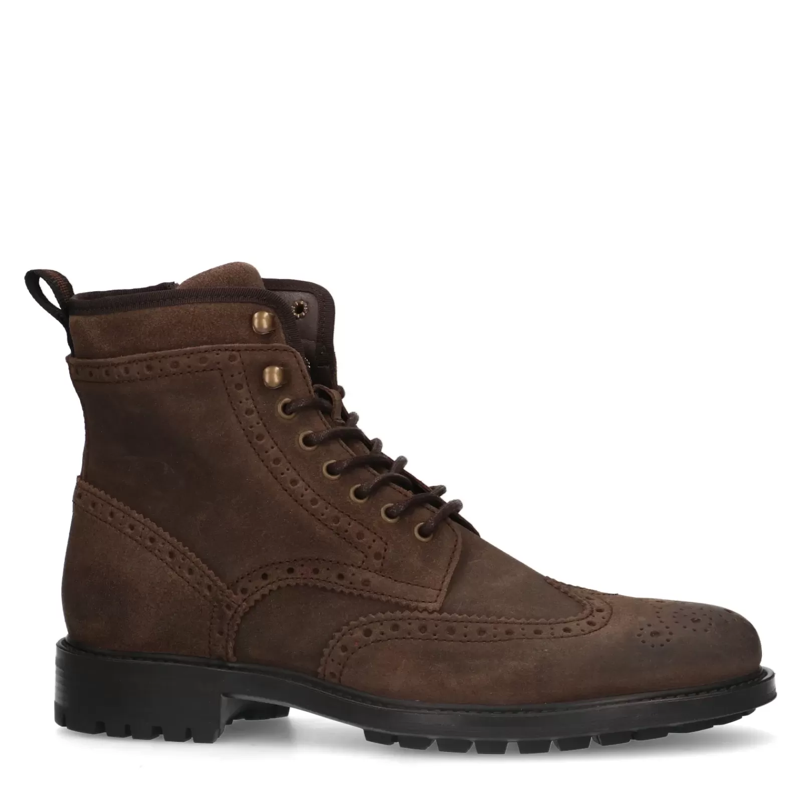 Hommes Sacha Bottes<Boots A Lacets En Daim - Marron