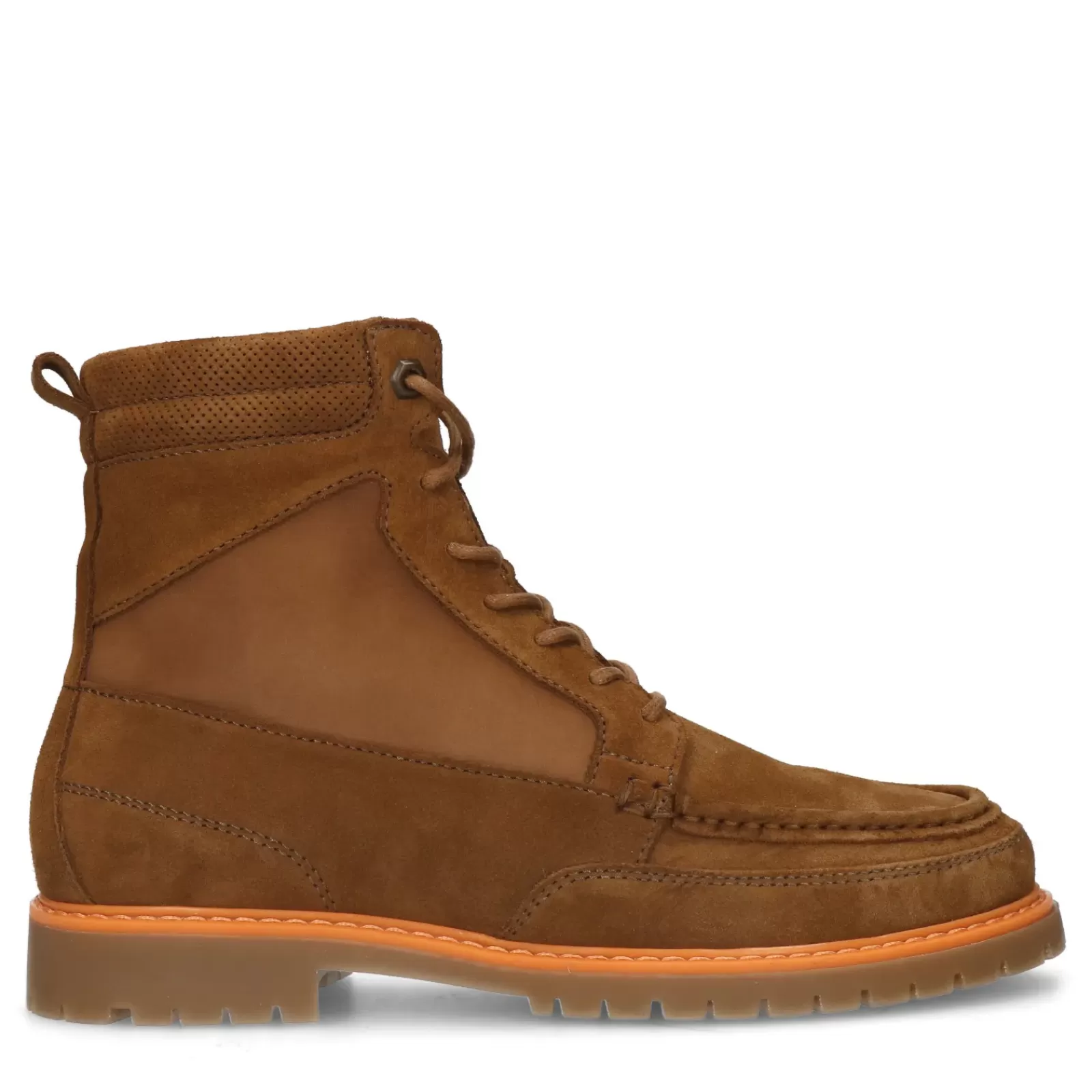 Hommes Sacha Bottes<Boots A Lacets En Daim - Marron