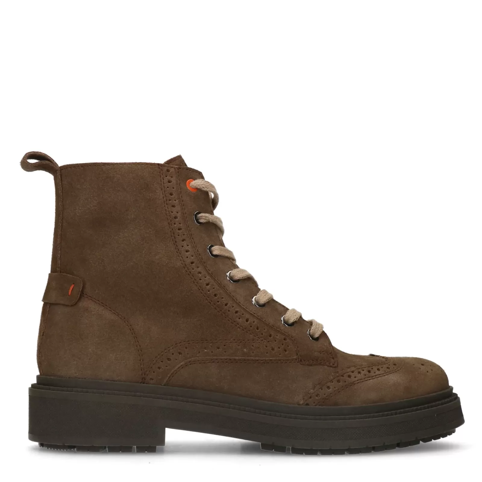 Hommes Sacha Bottes<Boots A Lacets En Daim - Marron