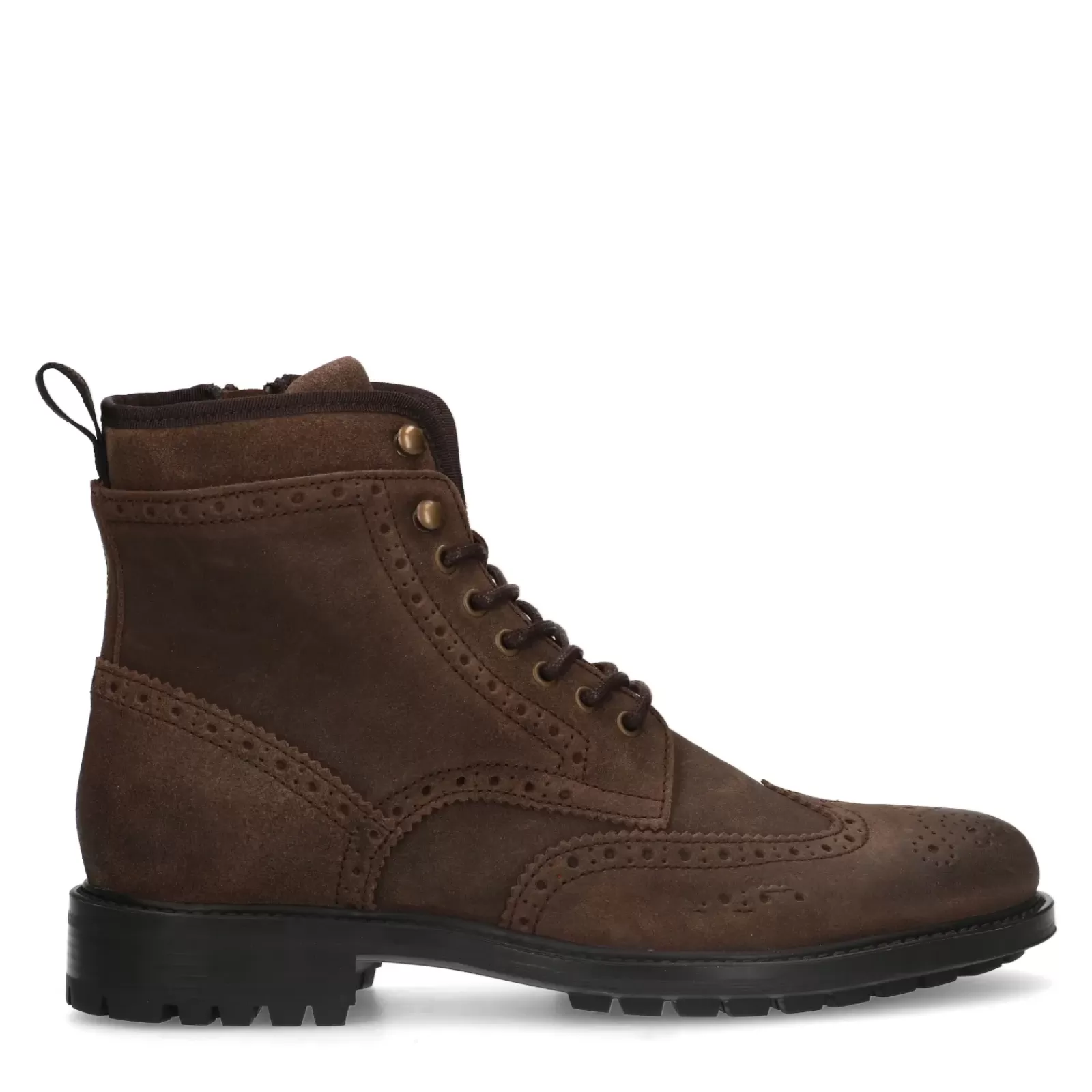 Hommes Sacha Bottes<Boots A Lacets En Daim - Marron