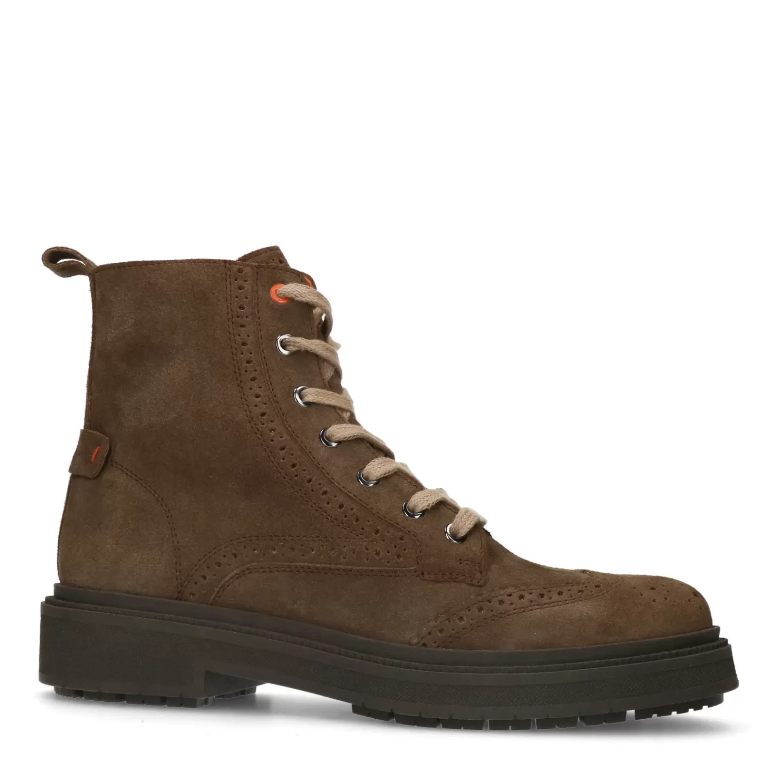 Hommes Sacha Bottes<Boots A Lacets En Daim - Marron