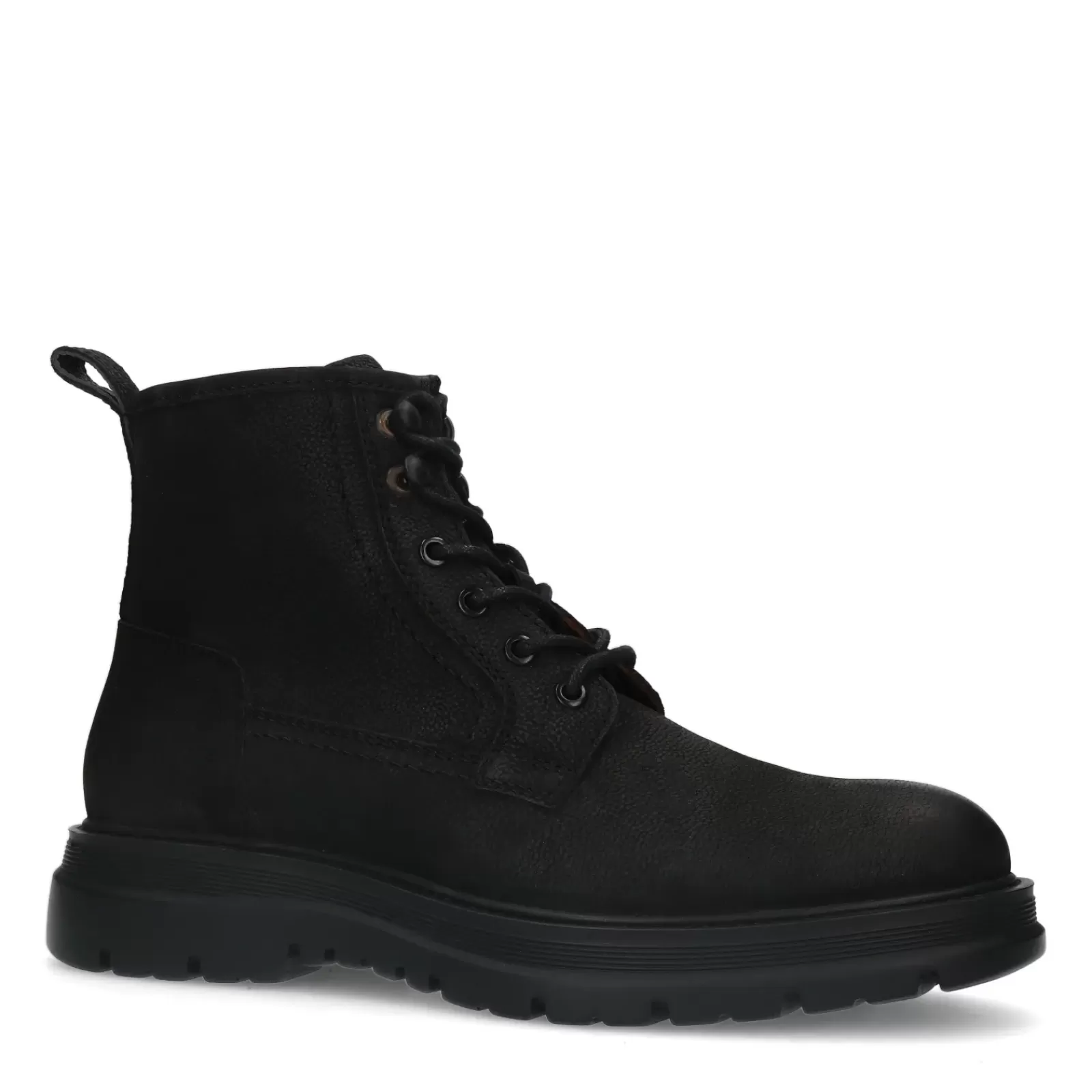 Hommes Sacha Bottes<Boots A Lacets En Nubuck - Noir