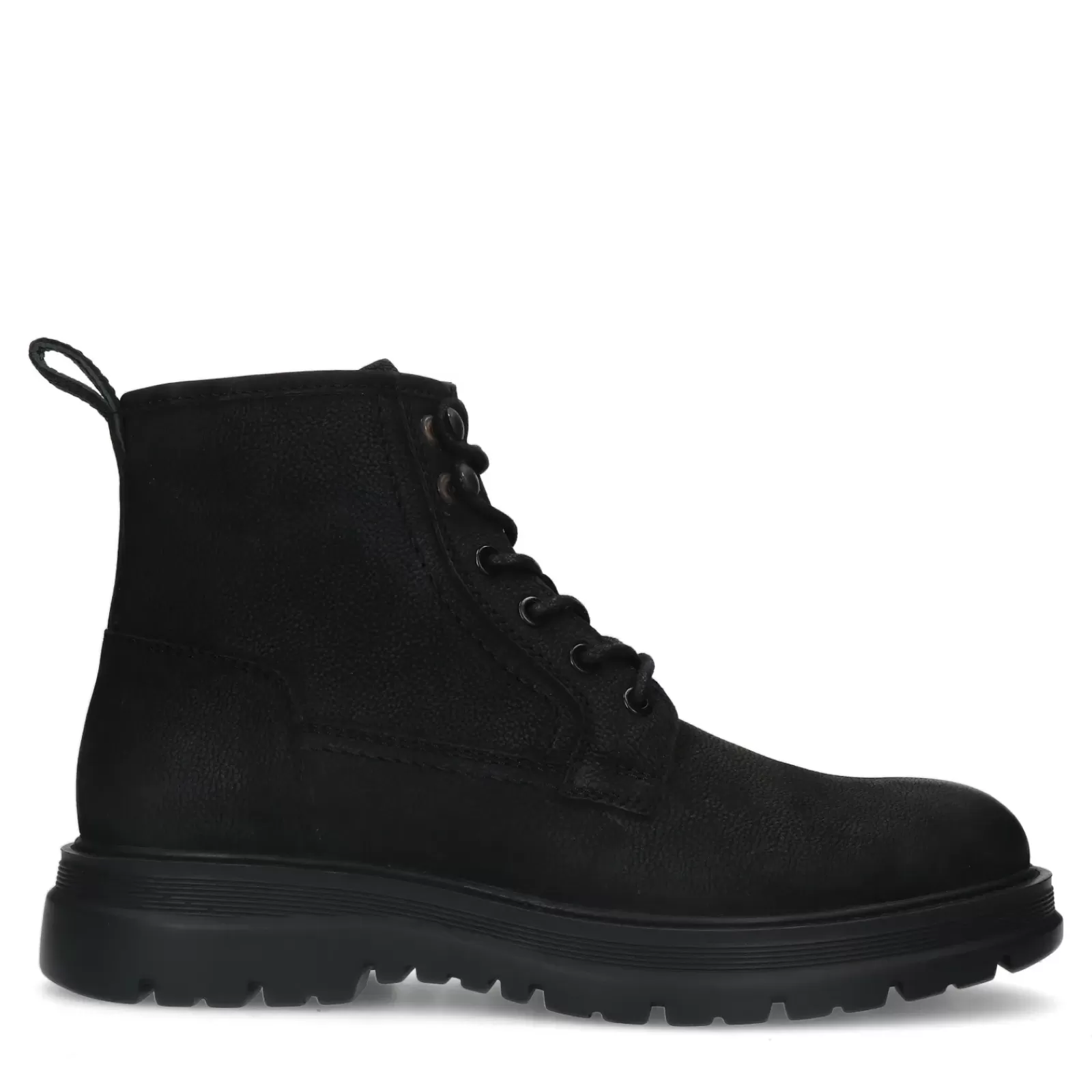 Hommes Sacha Bottes<Boots A Lacets En Nubuck - Noir