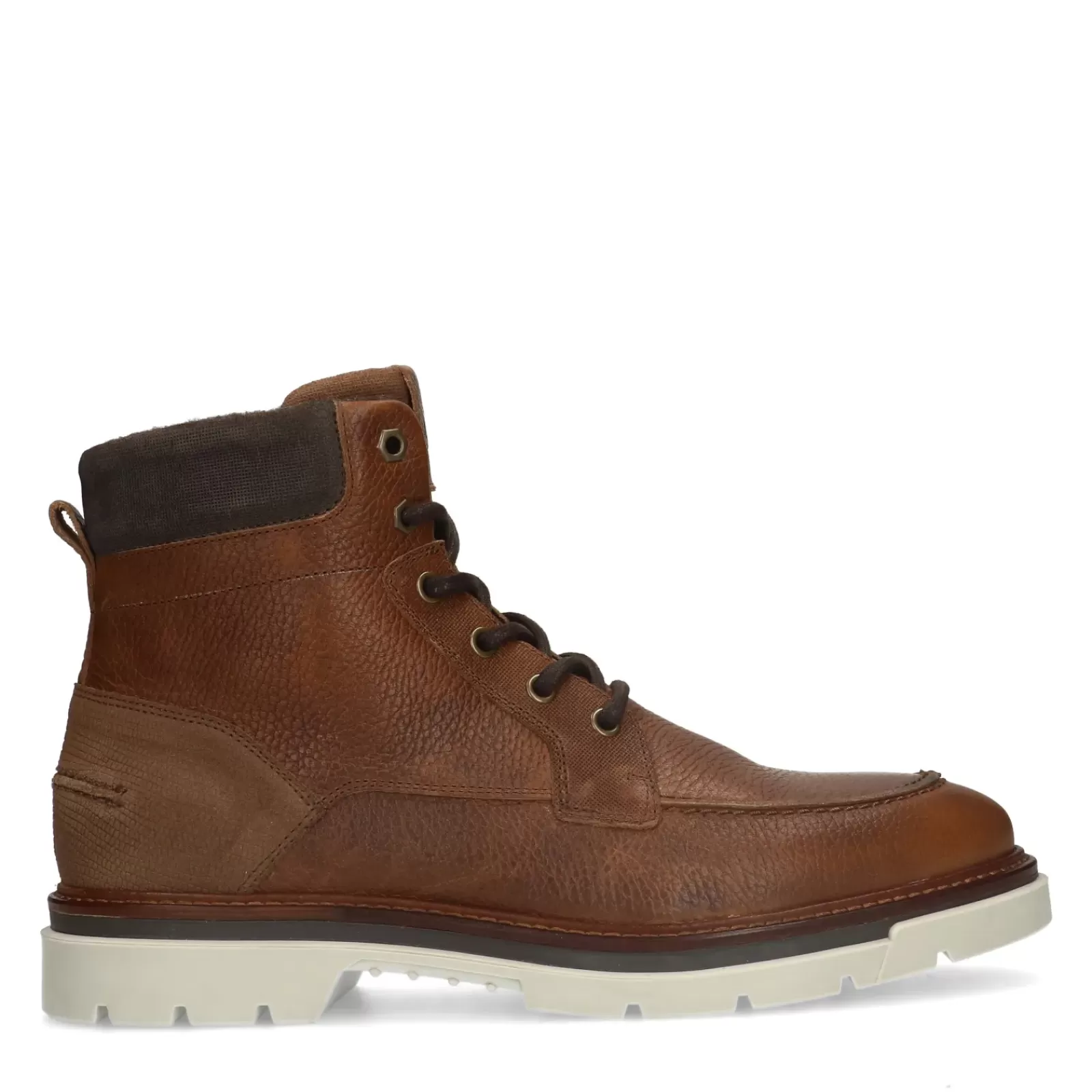 Hommes Sacha Bottes<Boots A Lacets Hautes En Cuir - Marron