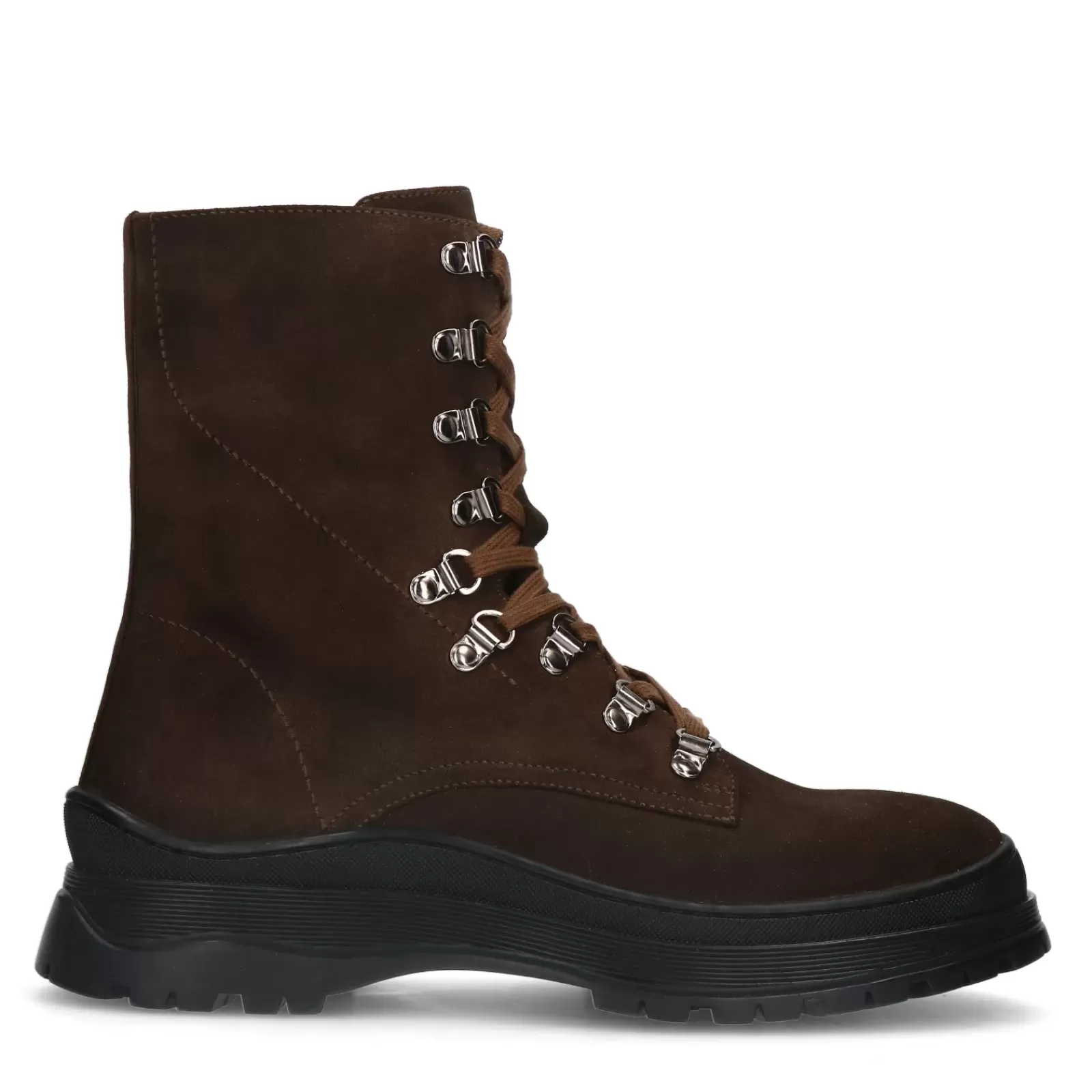 Hommes Sacha Bottes<Boots A Lacets Hautes En Daim - Marron