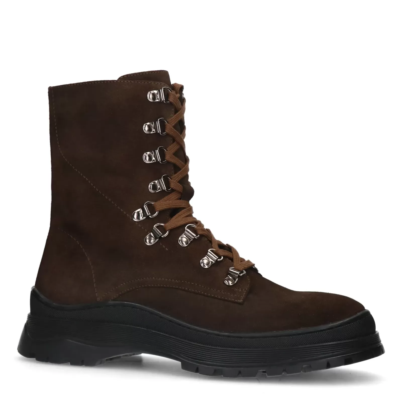 Hommes Sacha Bottes<Boots A Lacets Hautes En Daim - Marron