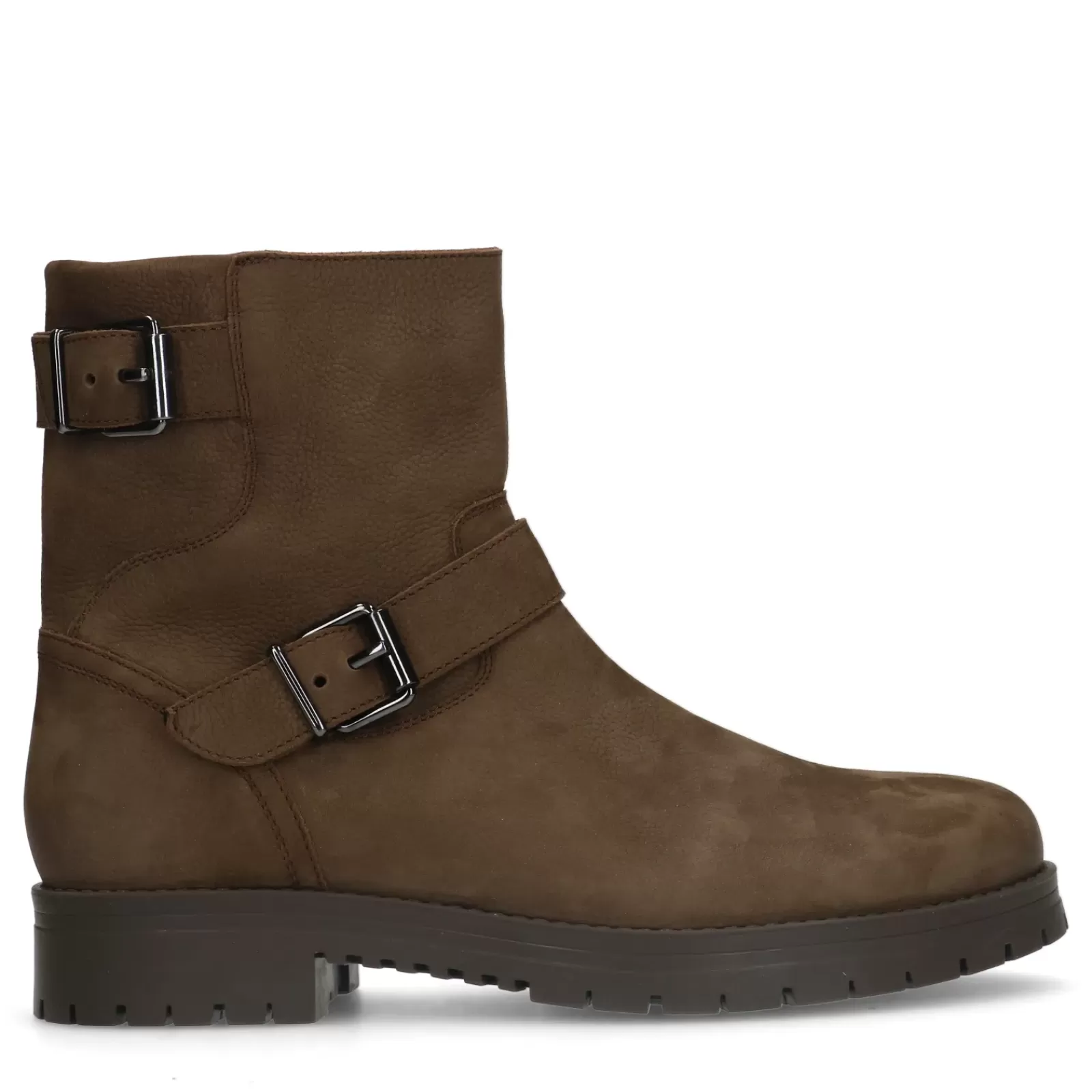 Hommes Sacha Bottes<Boots Nubuck Avec Boucles - Marron