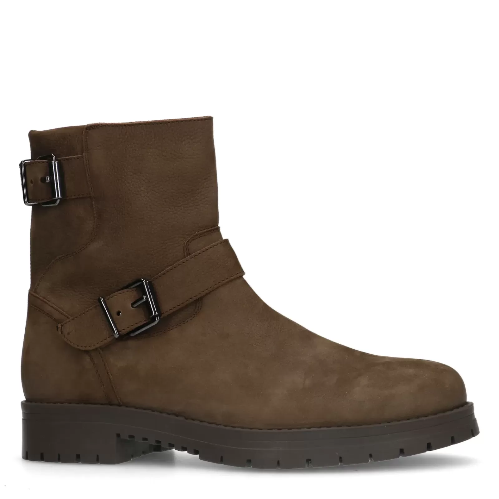 Hommes Sacha Bottes<Boots Nubuck Avec Boucles - Marron