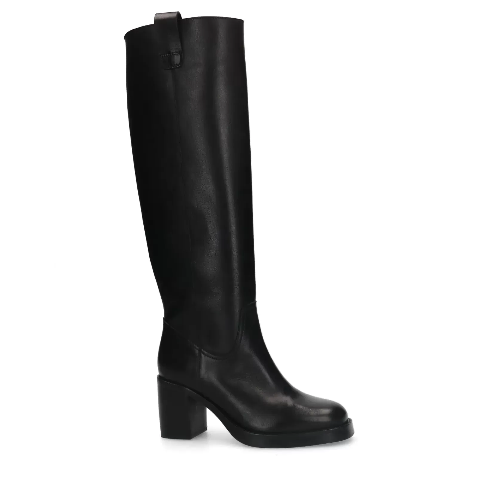 Femmes Sacha Bottines<Bottes A Talon En Cuir - Noir