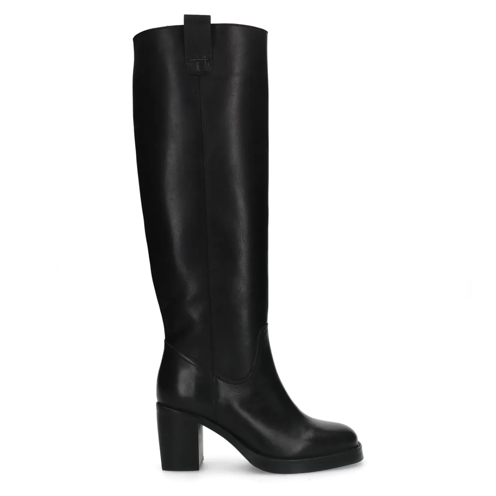 Femmes Sacha Bottines<Bottes A Talon En Cuir - Noir